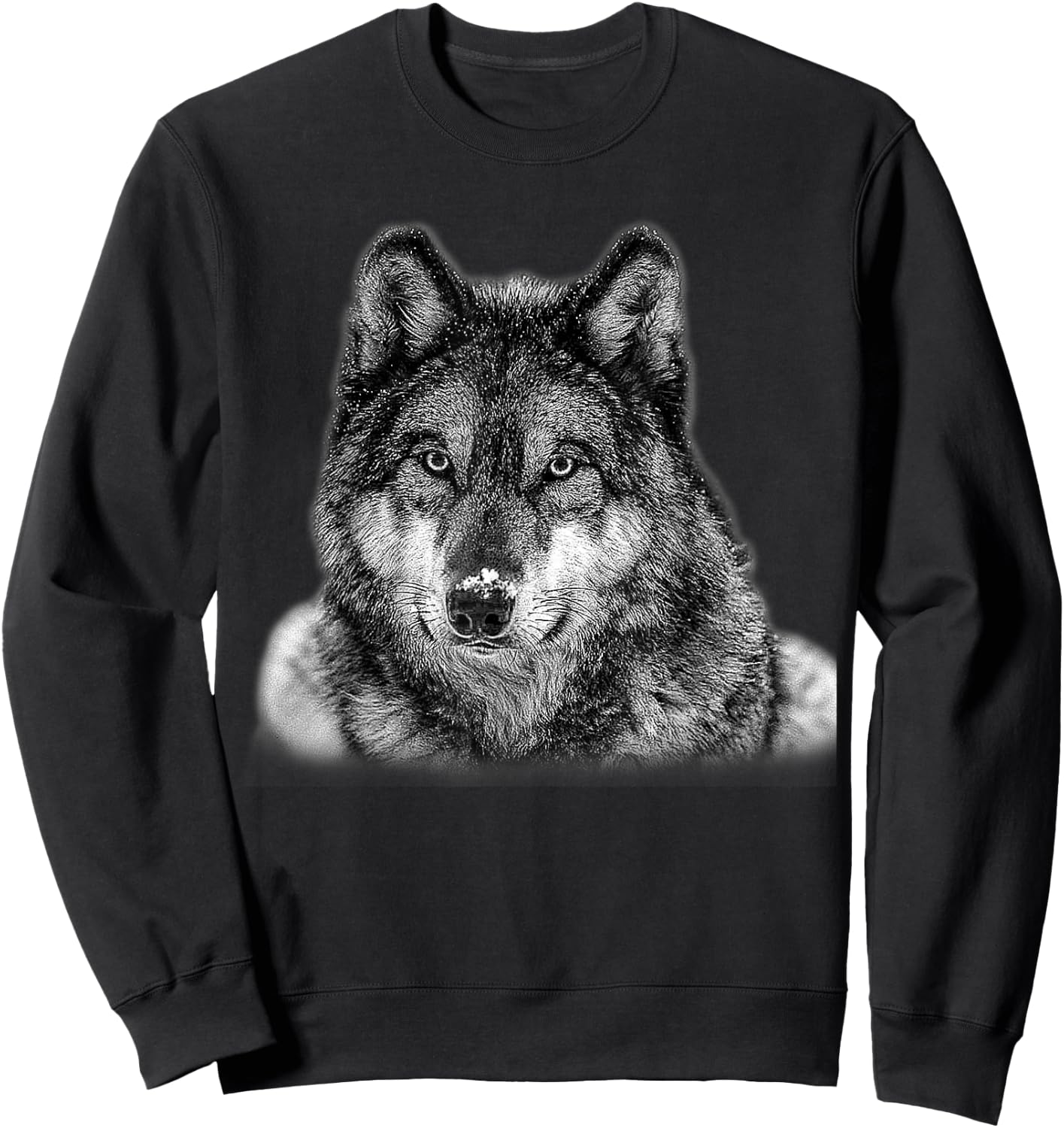 Wolf Shirt - grey wolf Sweatshirt - Sweatshirt | Black