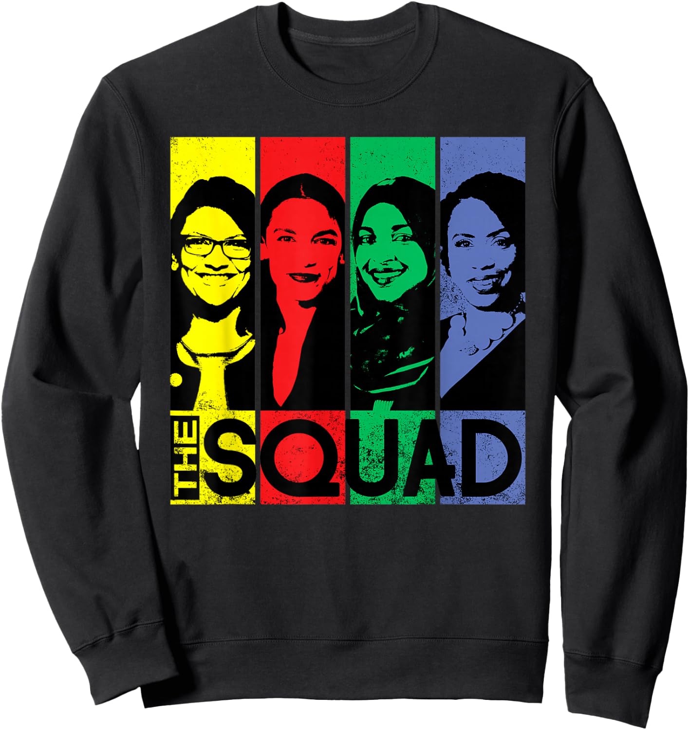 THE SQUAD AOC Ilhan Omar Tlaib Pressley Feminist Sweatshirt - Sweatshirt | Black
