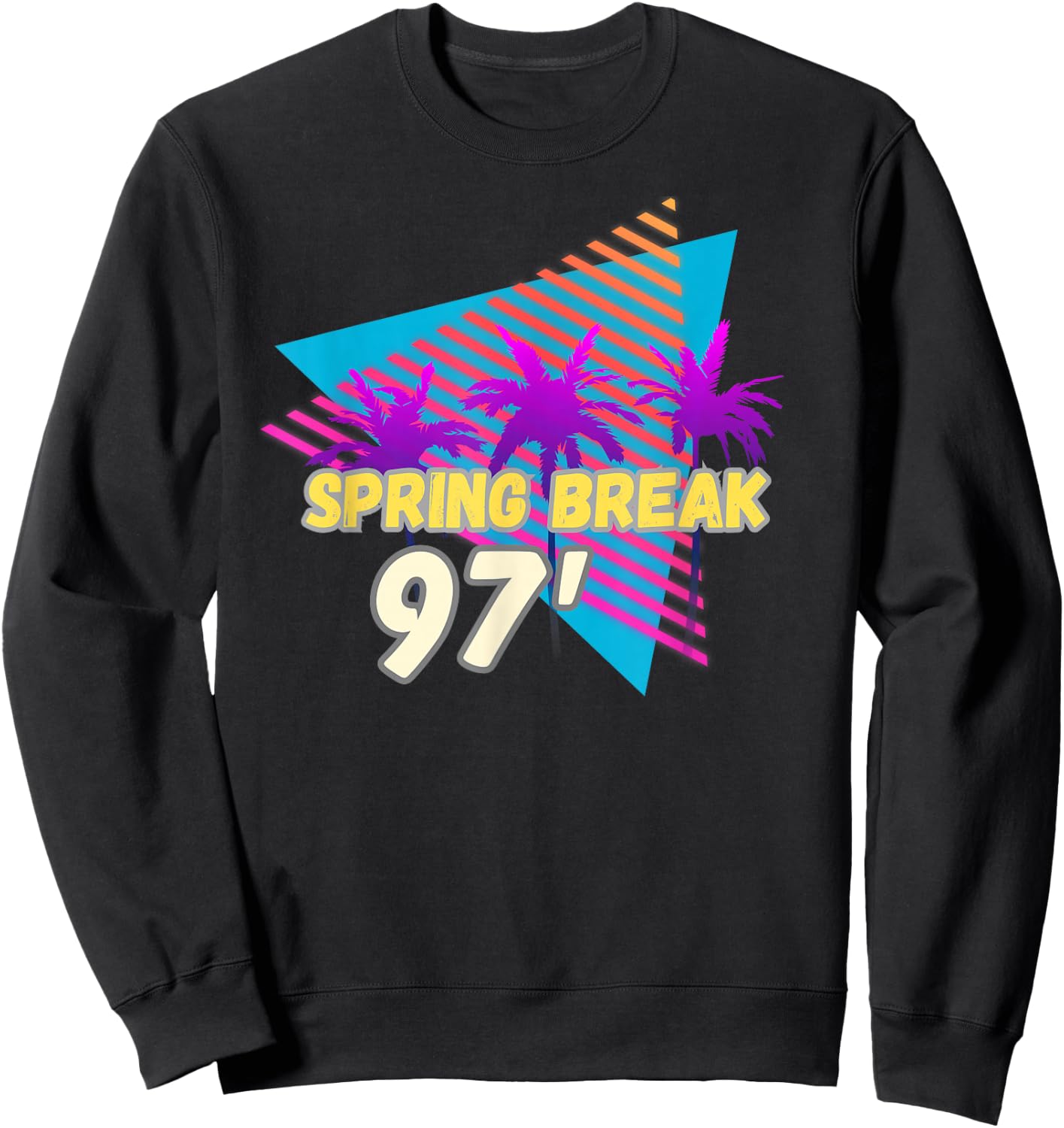 Spring Break 97 | 90s Beach Party Wear Sweatshirt - Sweatshirt | Black