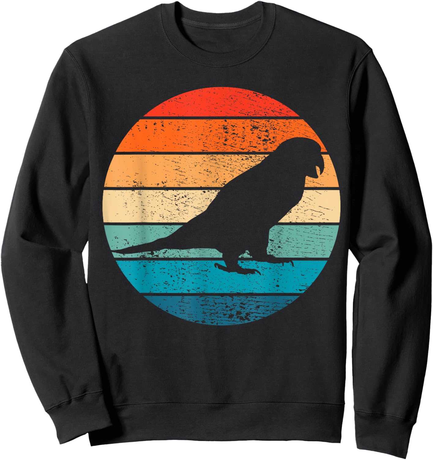 Parrot Retro Vintage Bird Gift Sweatshirt - Sweatshirt | Black