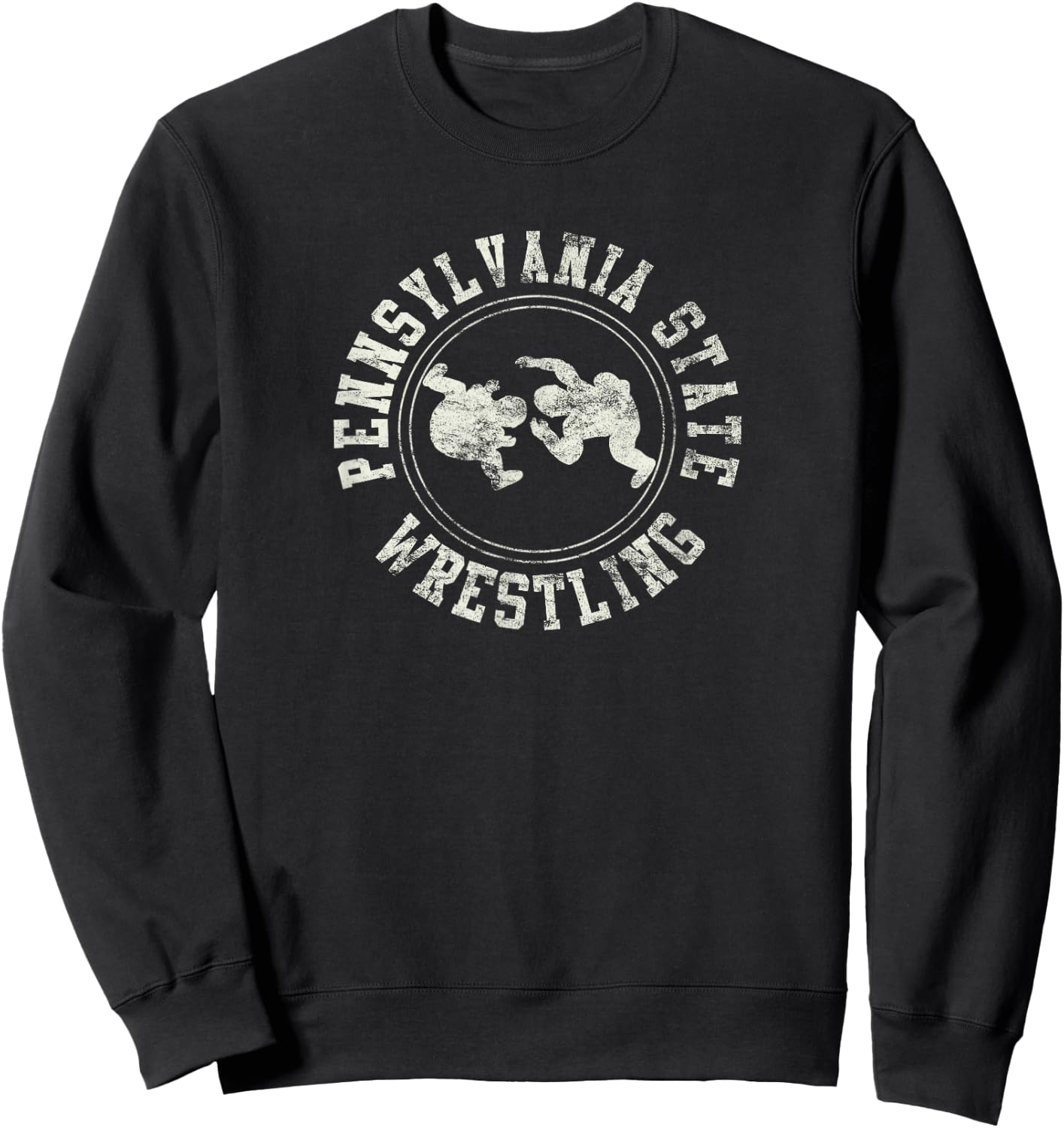 Vintage Pennsylvania State Wrestling Logo Shirt Sweatshirt - Sweatshirt | Black