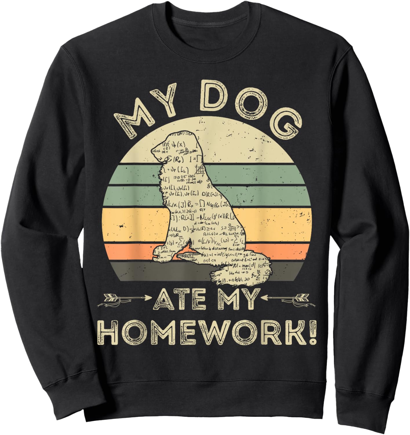 My Dog Ate My Homework Funny Back To School Gift Sweatshirt - Sweatshirt | Black