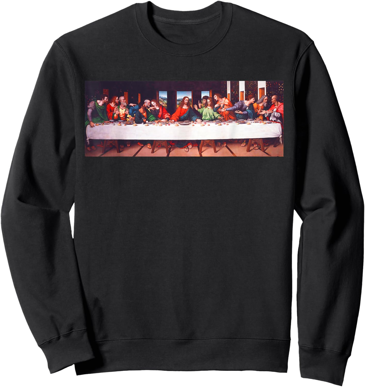 The Last Supper Christian Motives Sweatshirt - Sweatshirt | Black