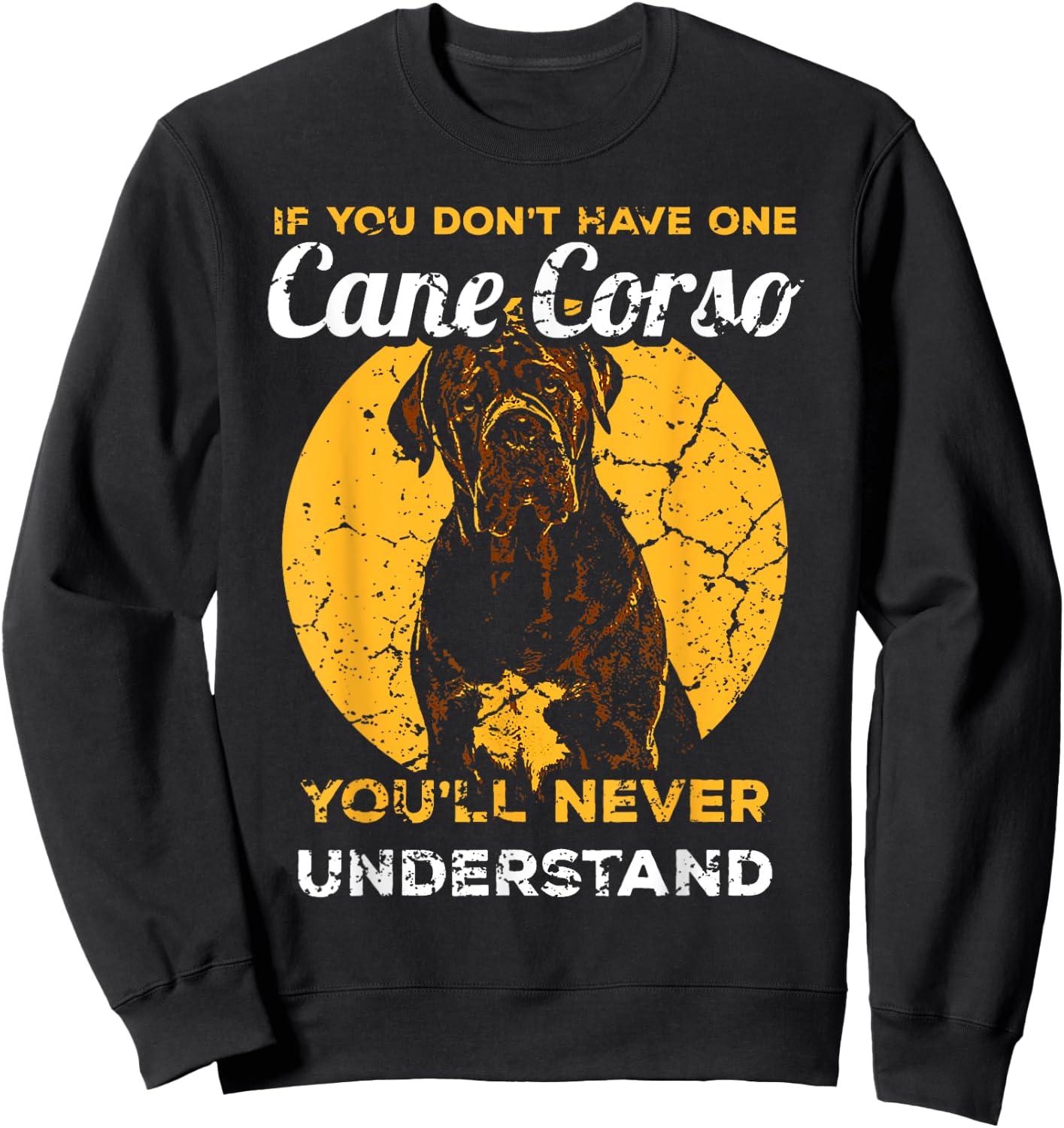 Cane Corso Italian Mastiff Head Dog Pet Men Women Sweatshirt - Sweatshirt | Black
