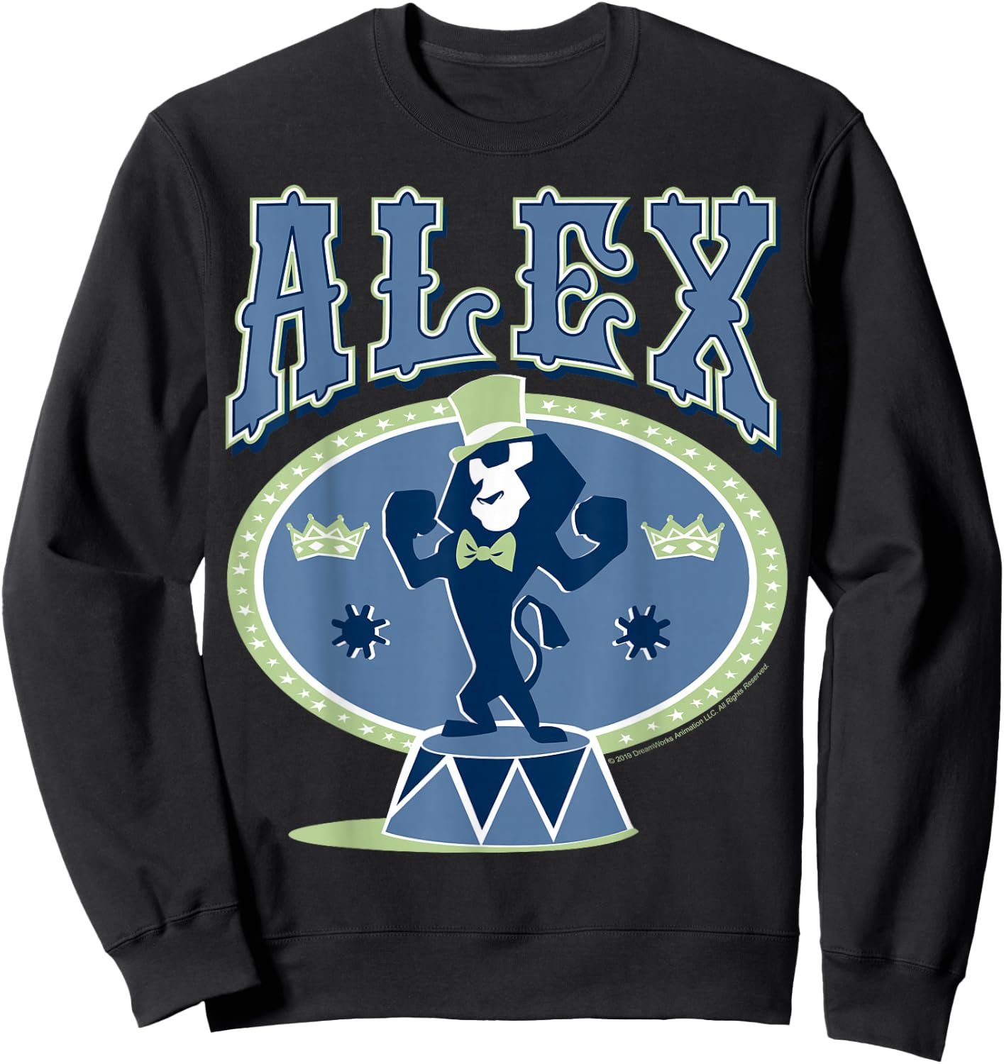 Madagascar Alex Circus Lion Silhouette Poster Sweatshirt - Sweatshirt | Black