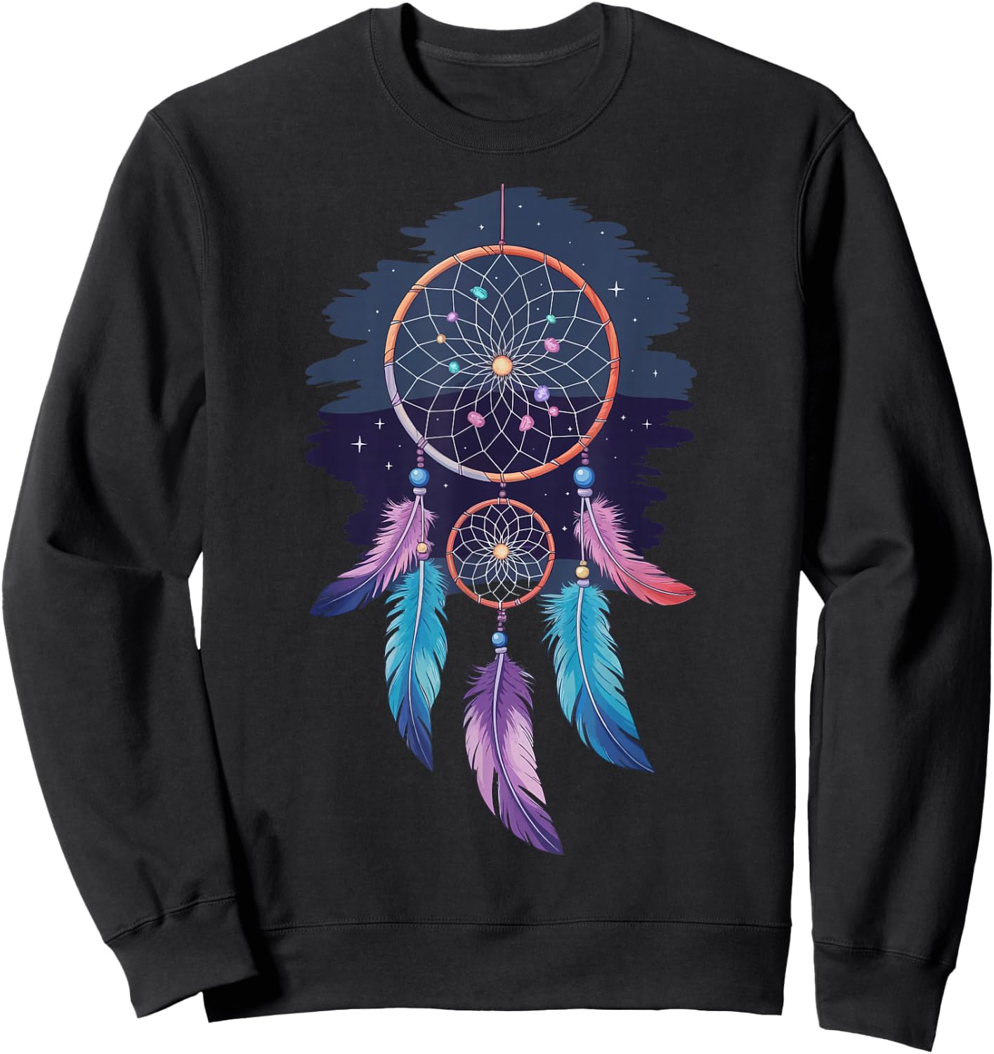 Dream Catcher Native American Tribal Sweatshirt - Sweatshirt | Black