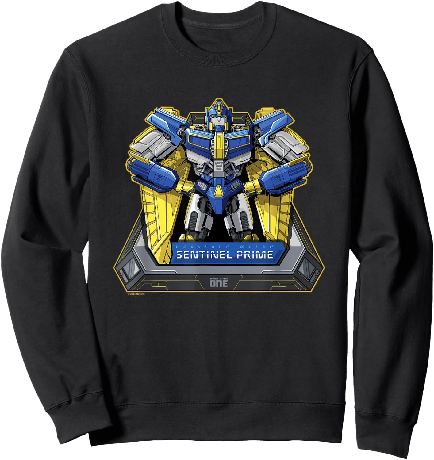 Transformers One Iconic Sentinel Prime Retro Big Chest Logo Sweatshirt - Sweatshirt | Black