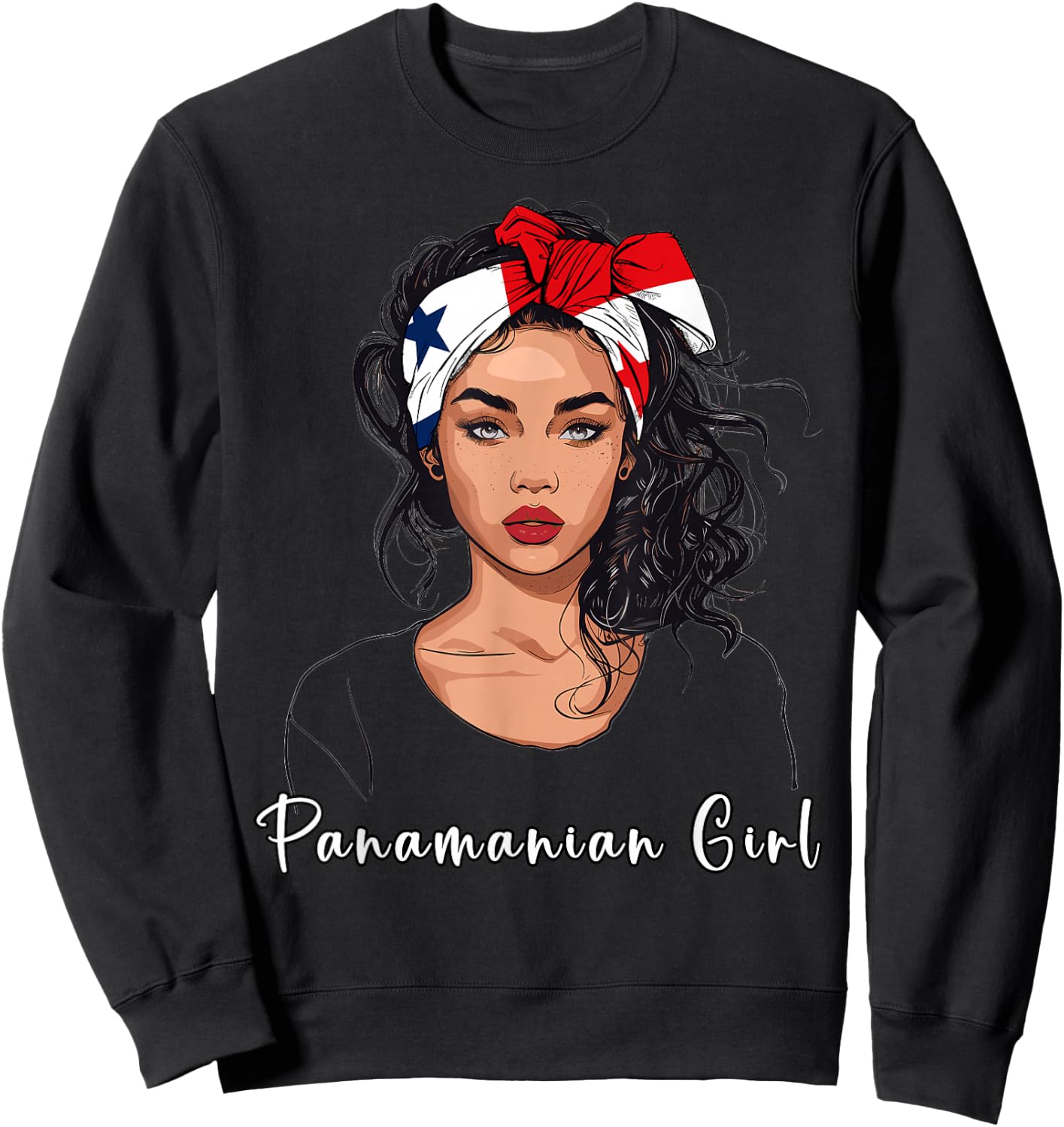 Panamanian Girl Flag Souvenirs Products Panama Sweatshirt - Sweatshirt | Black