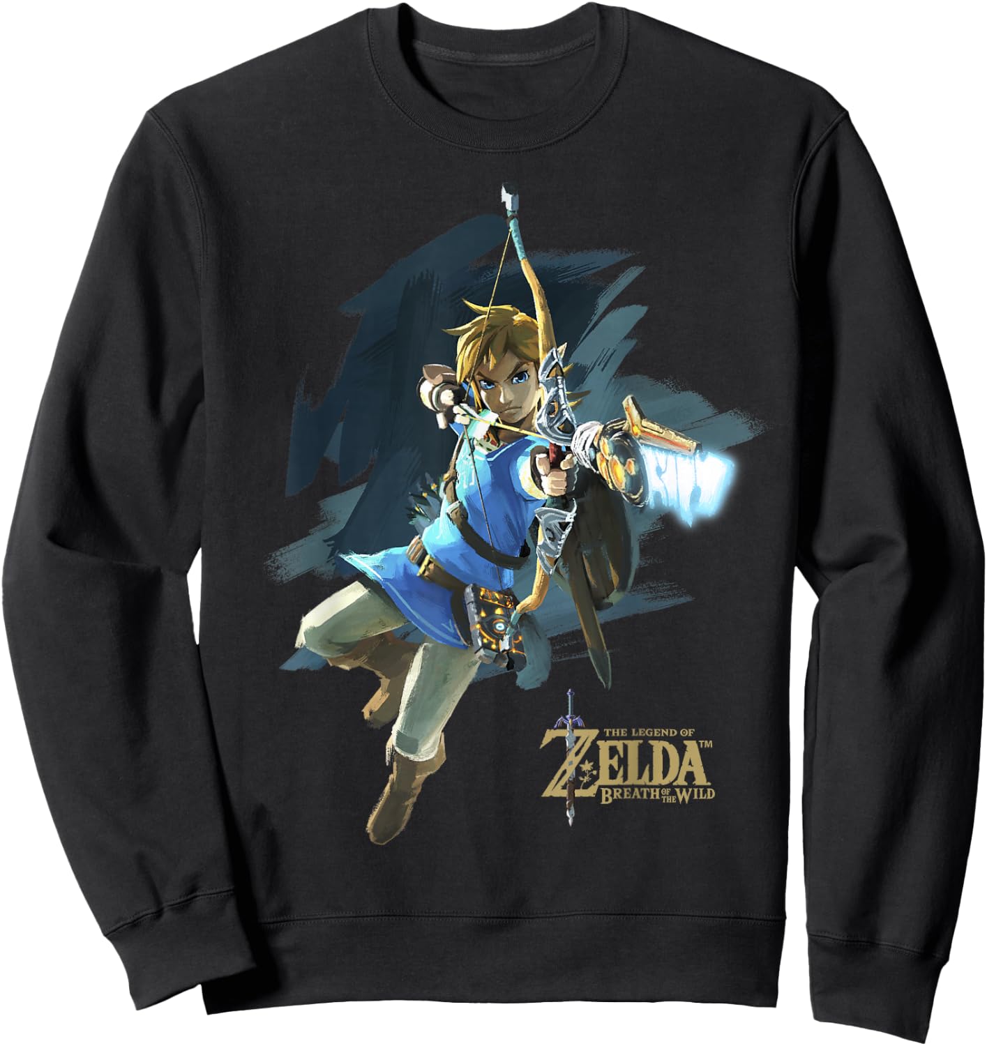 Legend Of Zelda Breath Of The Wild Link Archer Jump Shot C1 Sweatshirt - Sweatshirt | Black