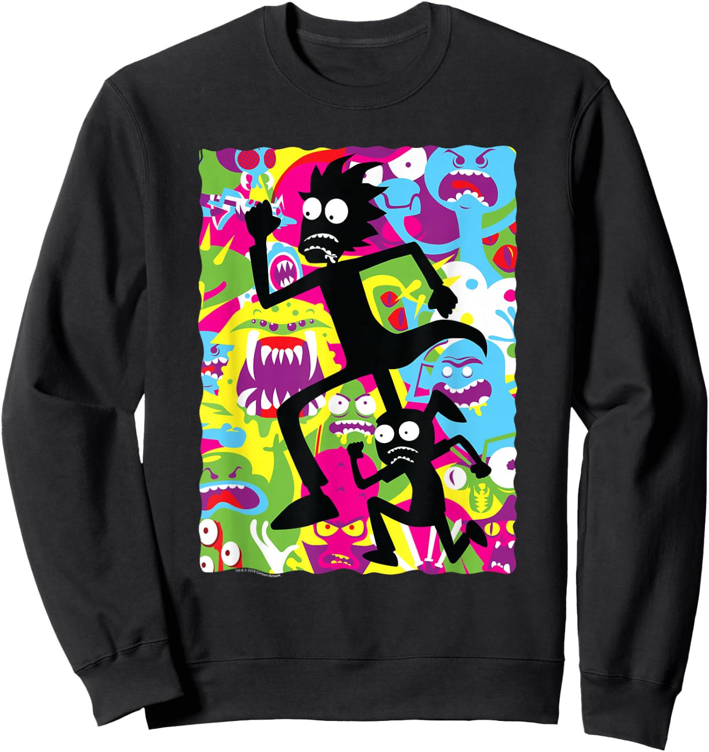 Rick and Morty Silhouette Sprint Sweatshirt - Sweatshirt | Black