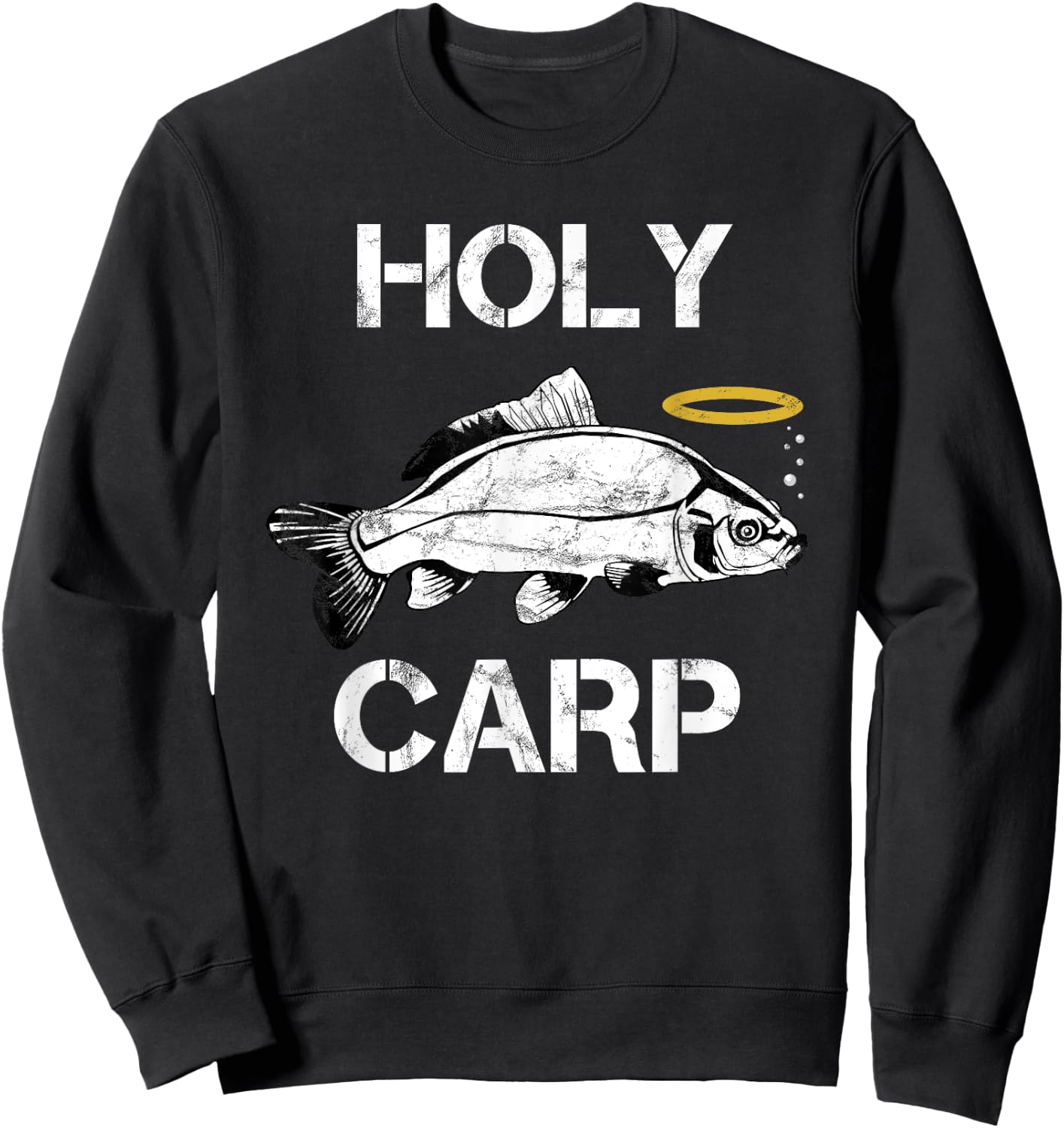 Holy Carp - Funny Carp Fishing Sweatshirt - Sweatshirt | Black