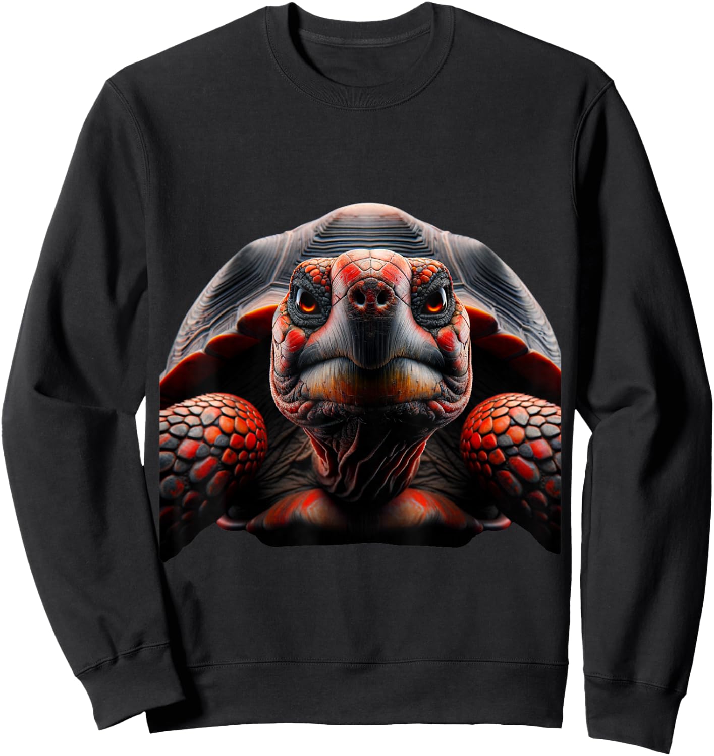 Red Footed Tortoise Shirt Gothic Reptile Keeper Pet Owner Sweatshirt - Sweatshirt | Black