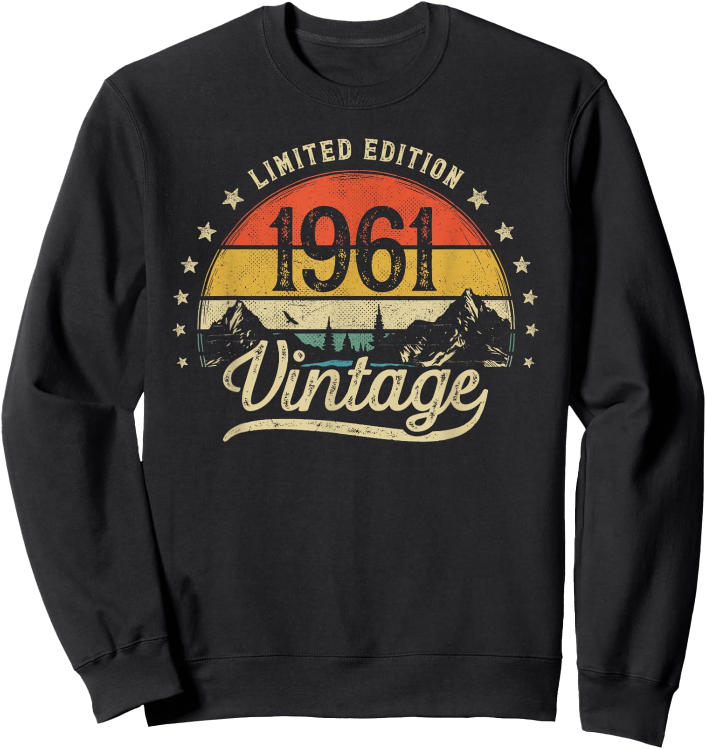Vintage 1961 Limited Edition 65th Birthday 65 Years Old Men Sweatshirt - Sweatshirt | Black