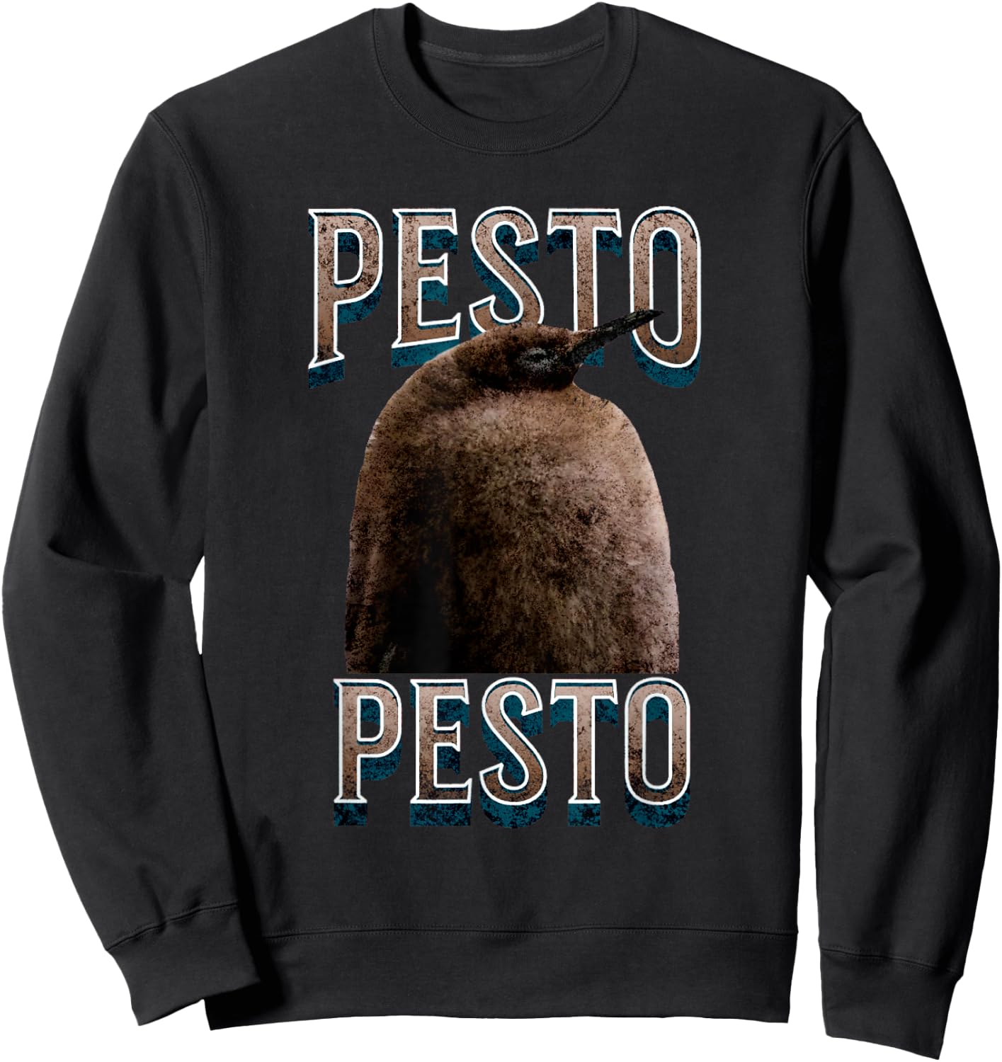 Pesto The Penguin Famous Bird Meme Vintage Sweatshirt - Sweatshirt | Black