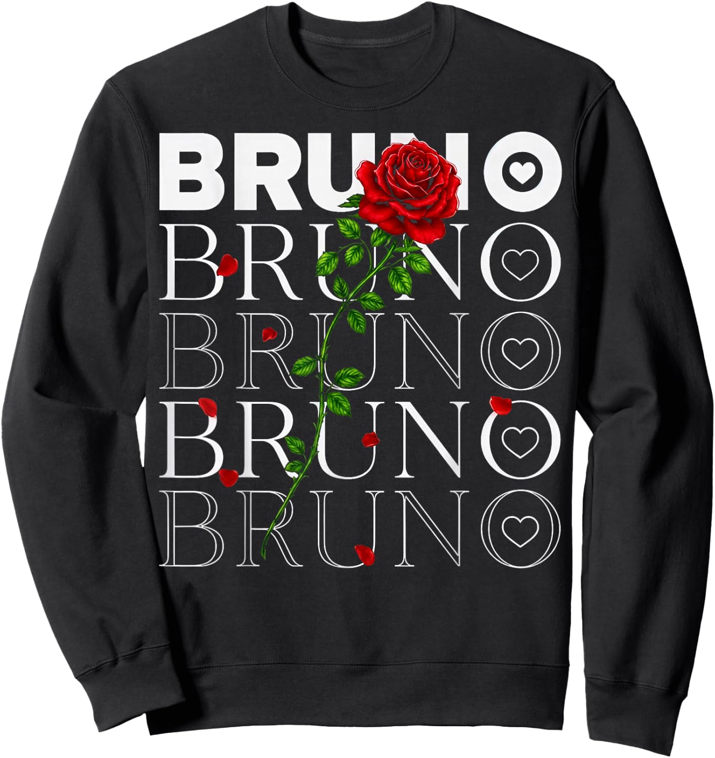 Vintage Bruno Name Classic Gifts Women Kids Sweatshirt - Sweatshirt | Black