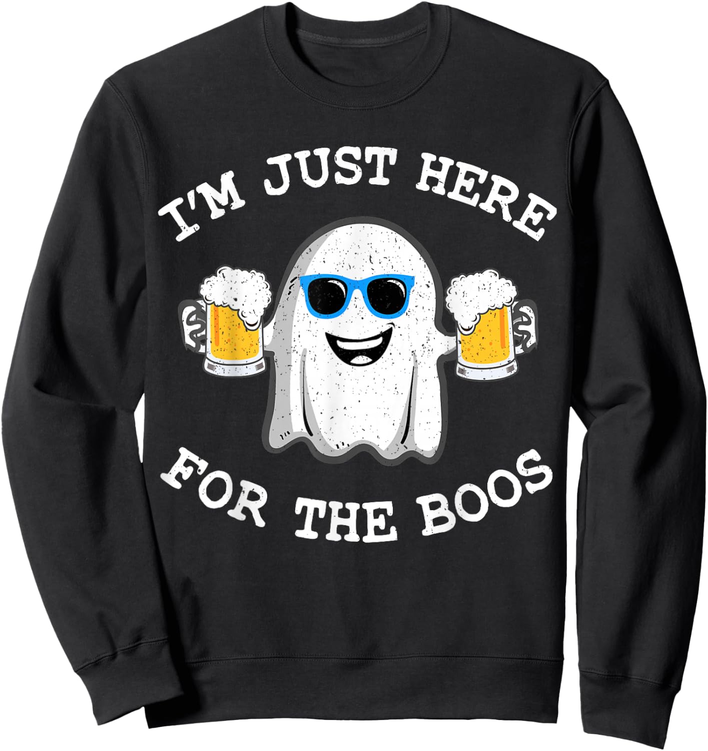 Funny Halloween , I'm Just Here For The Boos Costume Men Sweatshirt - Sweatshirt | Black
