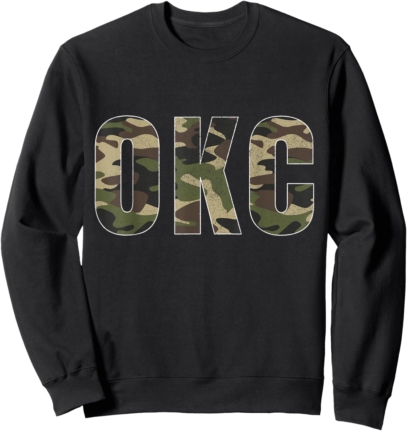 OKC Camo Vintage Print Sweatshirt - Sweatshirt | Black