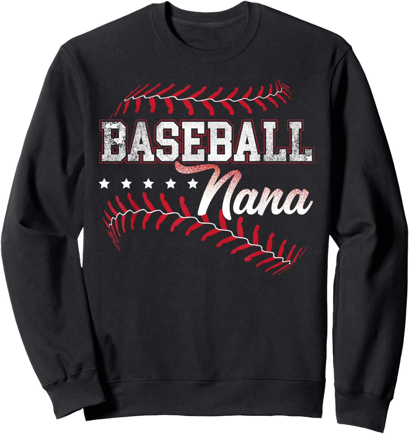 Baseball Nana Baseball Grandma Gift Shirts Sweatshirt - Sweatshirt | Black