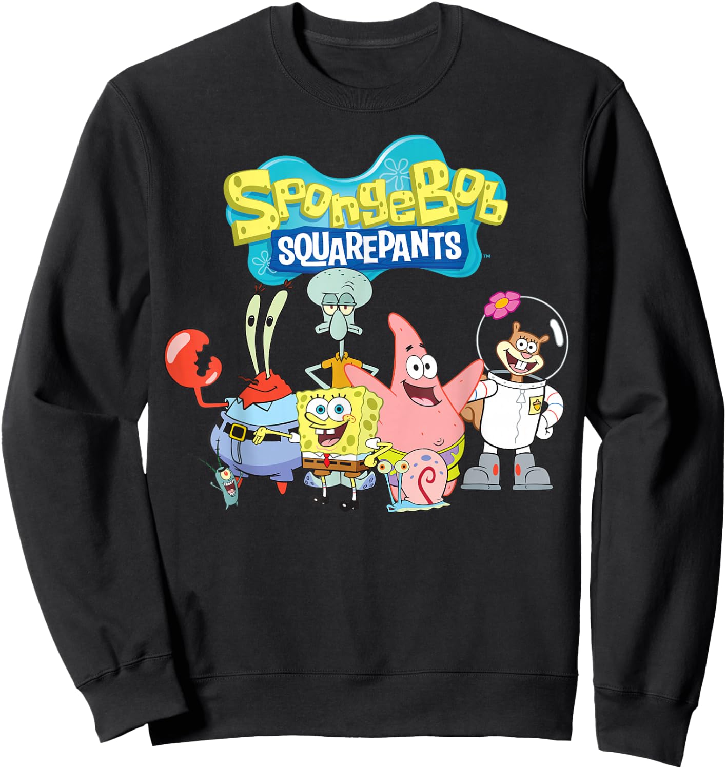Spongebob Squarepants Friends Sweatshirt - Sweatshirt | Black