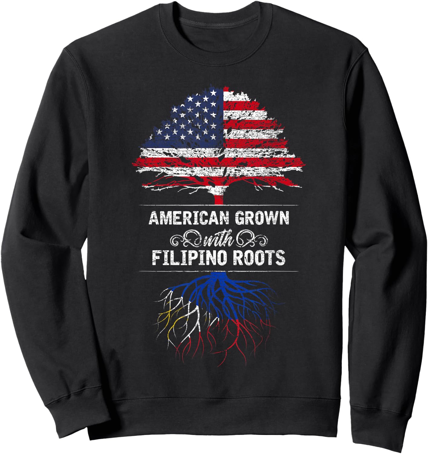Asia Maharlika Philippine Flag Philippines Sweatshirt - Sweatshirt | Black