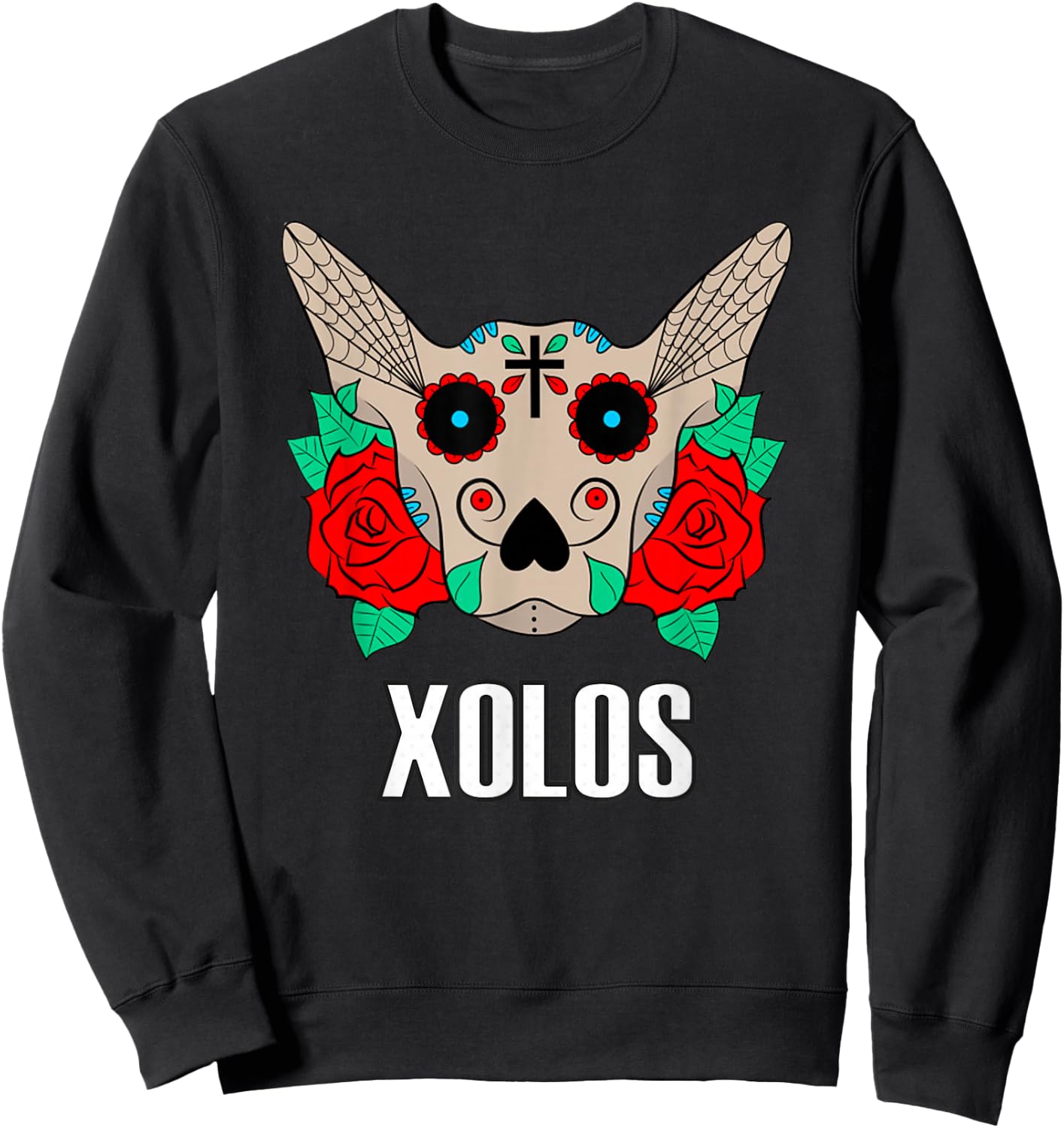 Xoloitzcuintli mexicano – tradición perrona Sweatshirt - Sweatshirt | Black