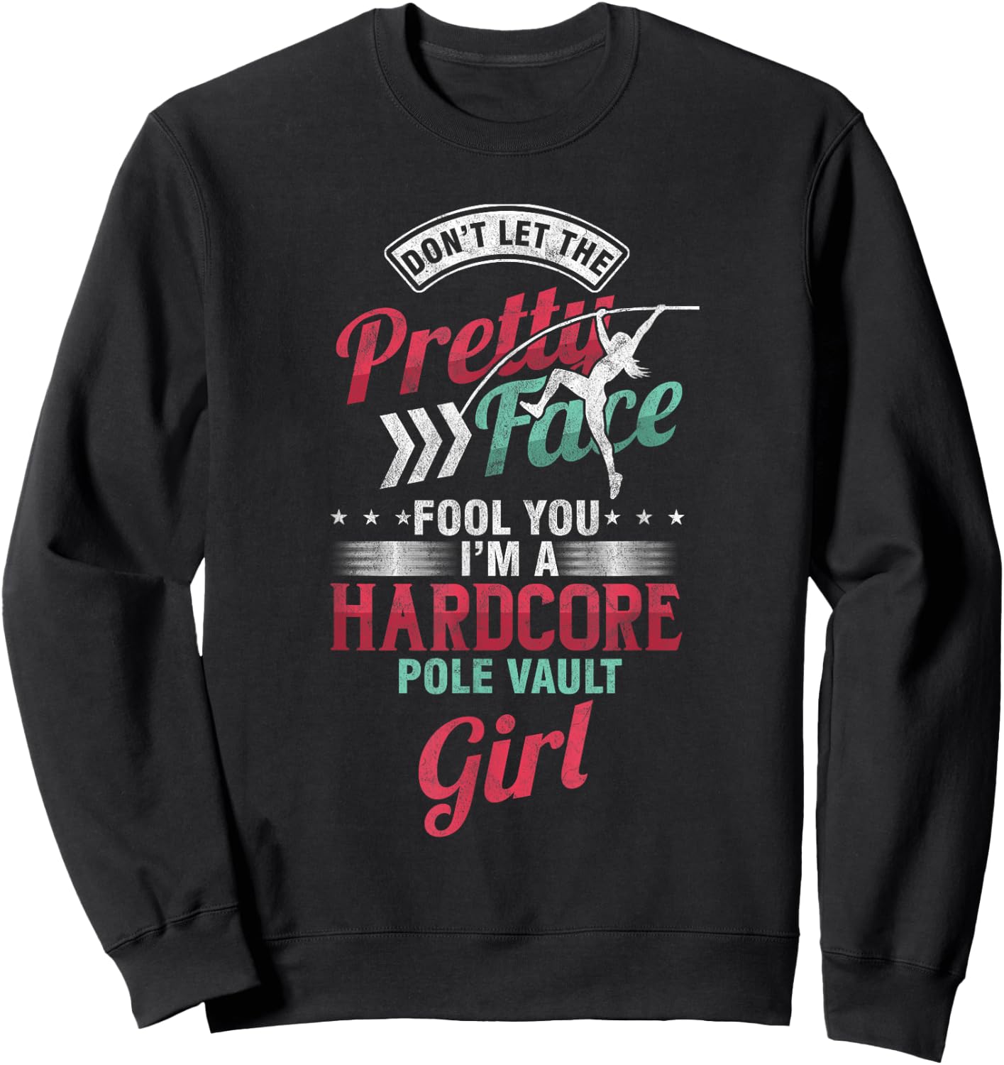 Vaulter Women Hardcore Pole Vault Girl Sweatshirt - Sweatshirt | Black