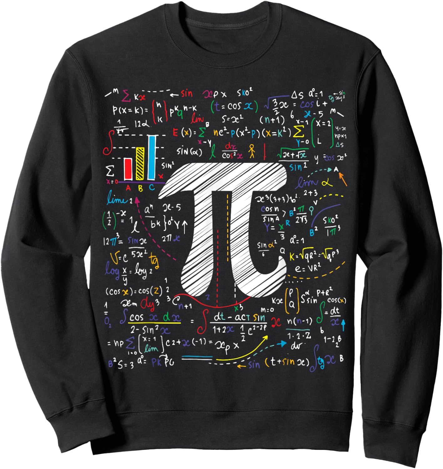 Pi Day Math Equation Math Teacher Student Geek Gifts Women Girls Kids Sweatshirt - Sweatshirt | Black