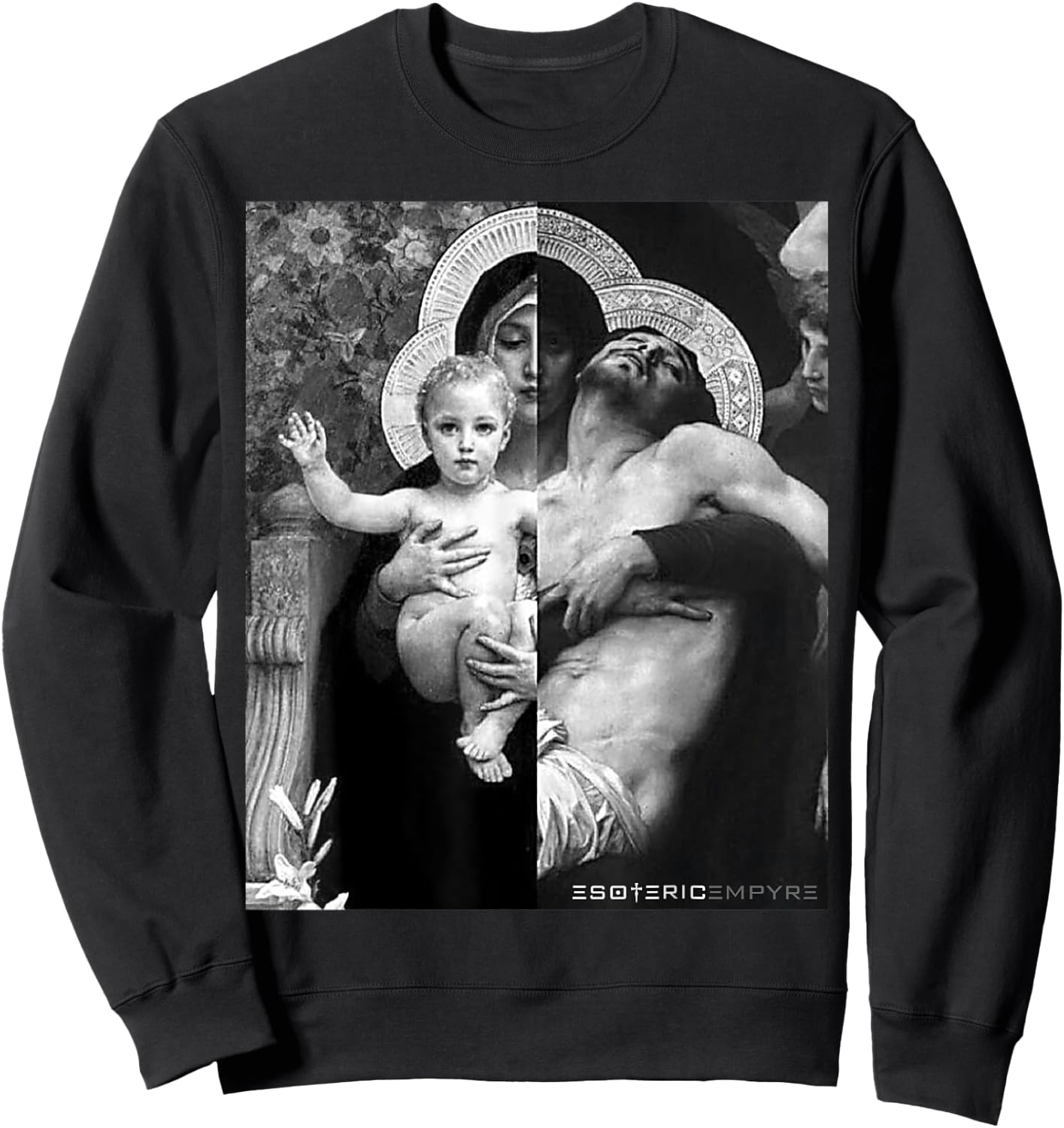 Jesus Christ and Mother Mary Sweatshirt - Sweatshirt | Black