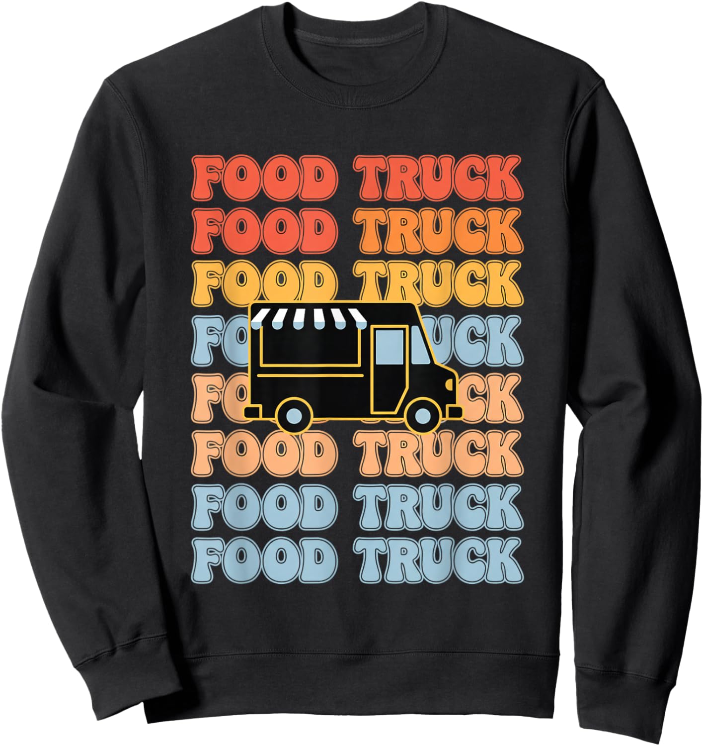 Food Truck Big Machines & Trucks Food Truck Kids Sweatshirt - Sweatshirt | Black