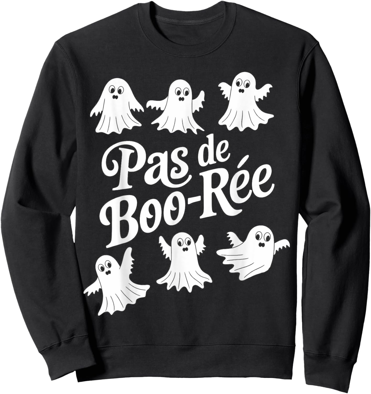 Pas De Boo-Ree Ballet Ghosts Halloween Dancer Sweatshirt - Sweatshirt | Black