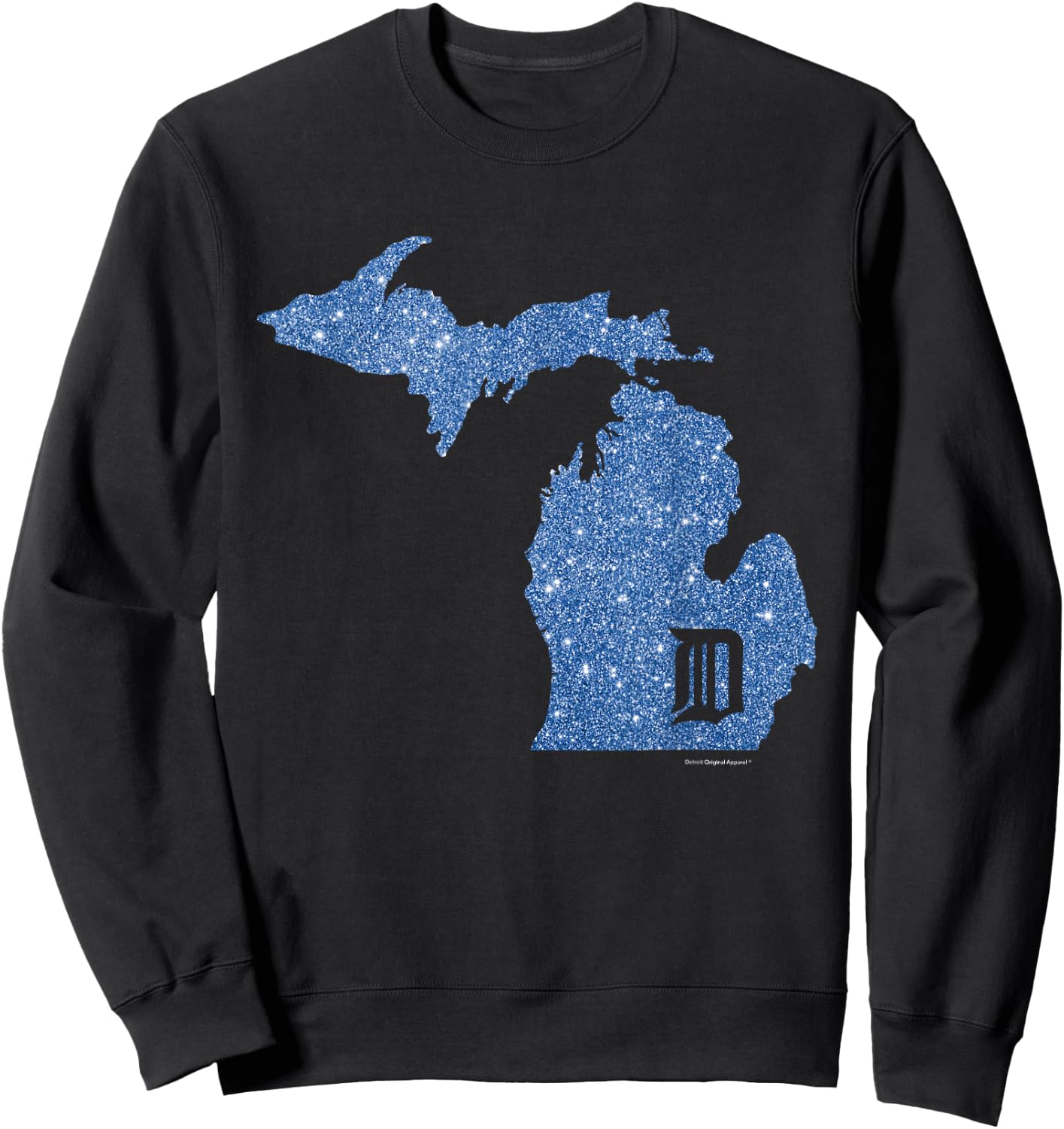 Detroit Michigan Shirt - Motor City "D" Mitten Sweatshirt - Sweatshirt | Black