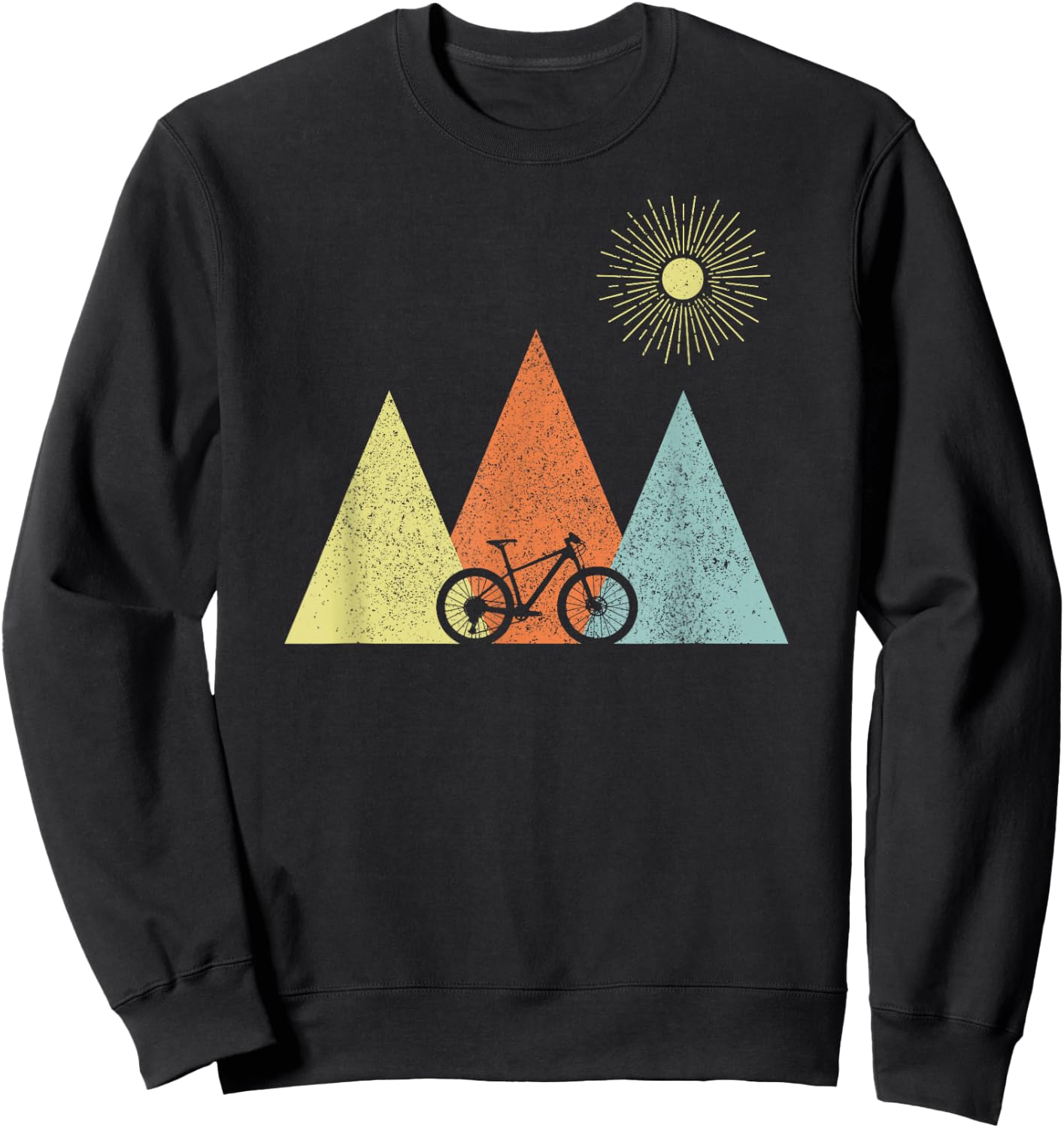 Vintage Mountain Bike MTB Bicycle Cycling Cyclist Biker Sweatshirt - Sweatshirt | Black