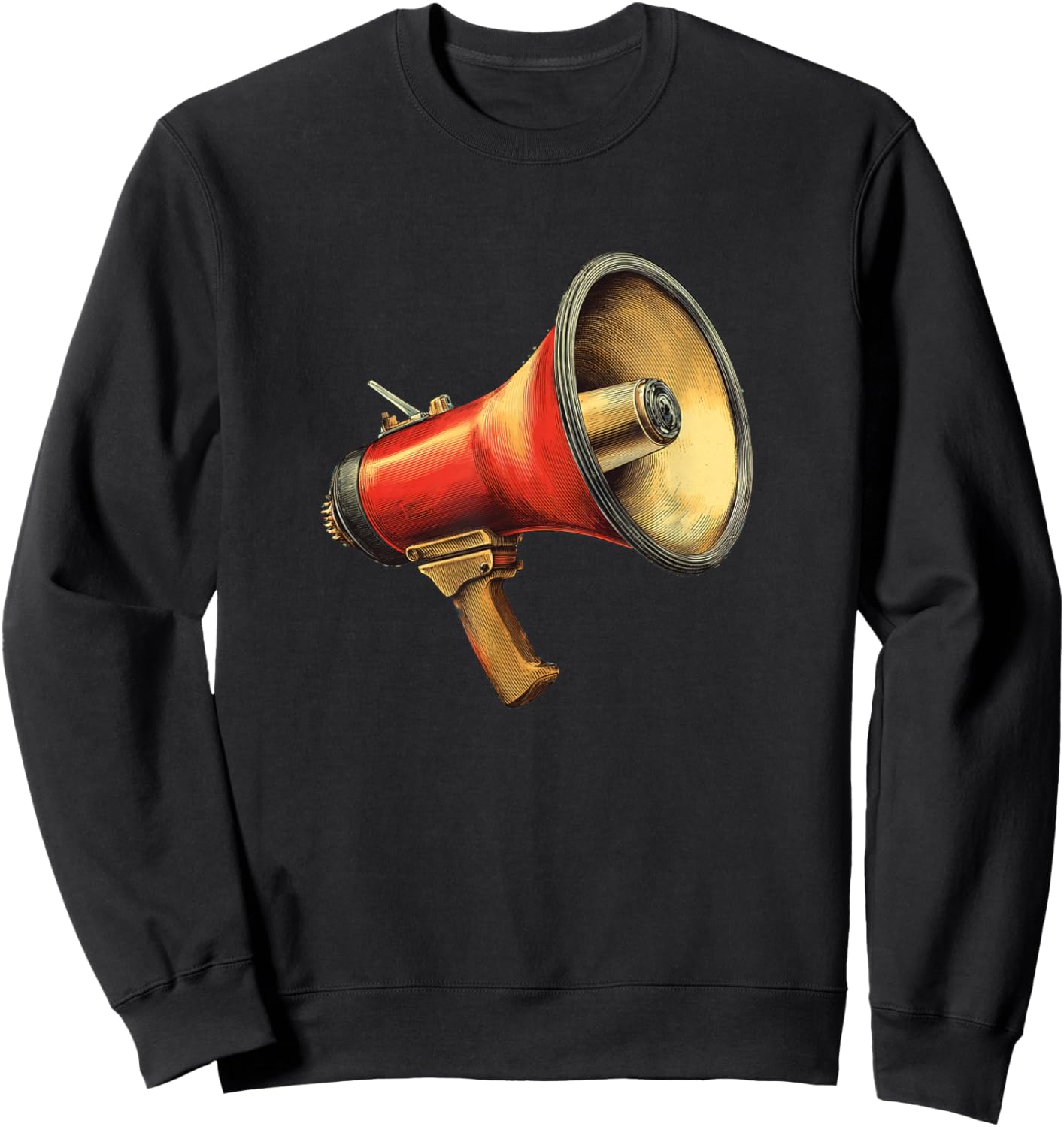 Cool Megaphone Graphic Sweatshirt - Sweatshirt | Black