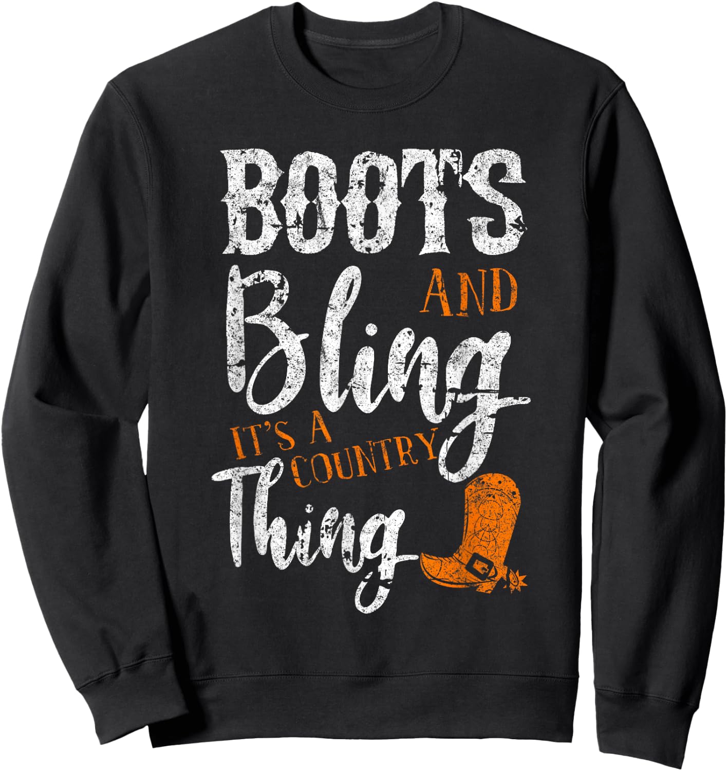 Boots & Bling It's Country Thing Horseback Riding Cowgirl Sweatshirt - Sweatshirt | Black