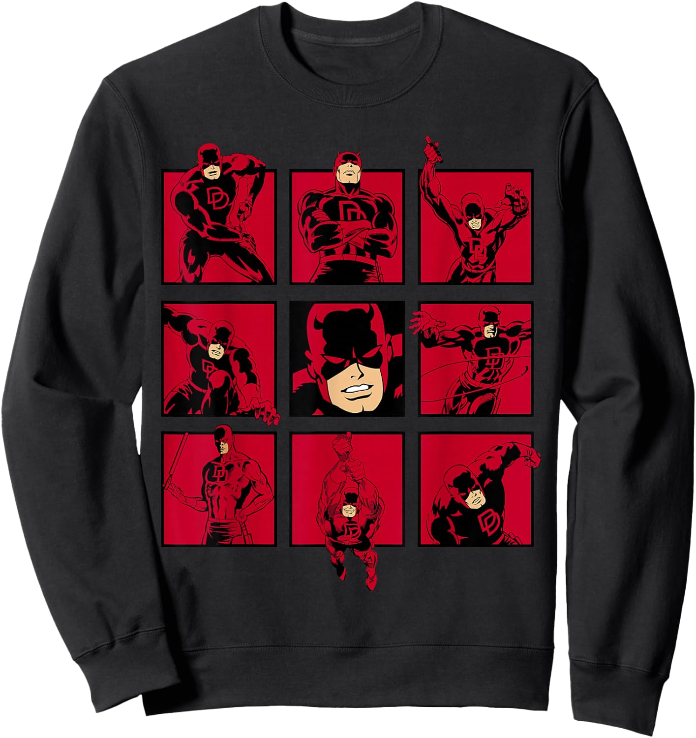 Marvel Comics Retro Classic Daredevil The Man with No Fear Sweatshirt - Sweatshirt | Black