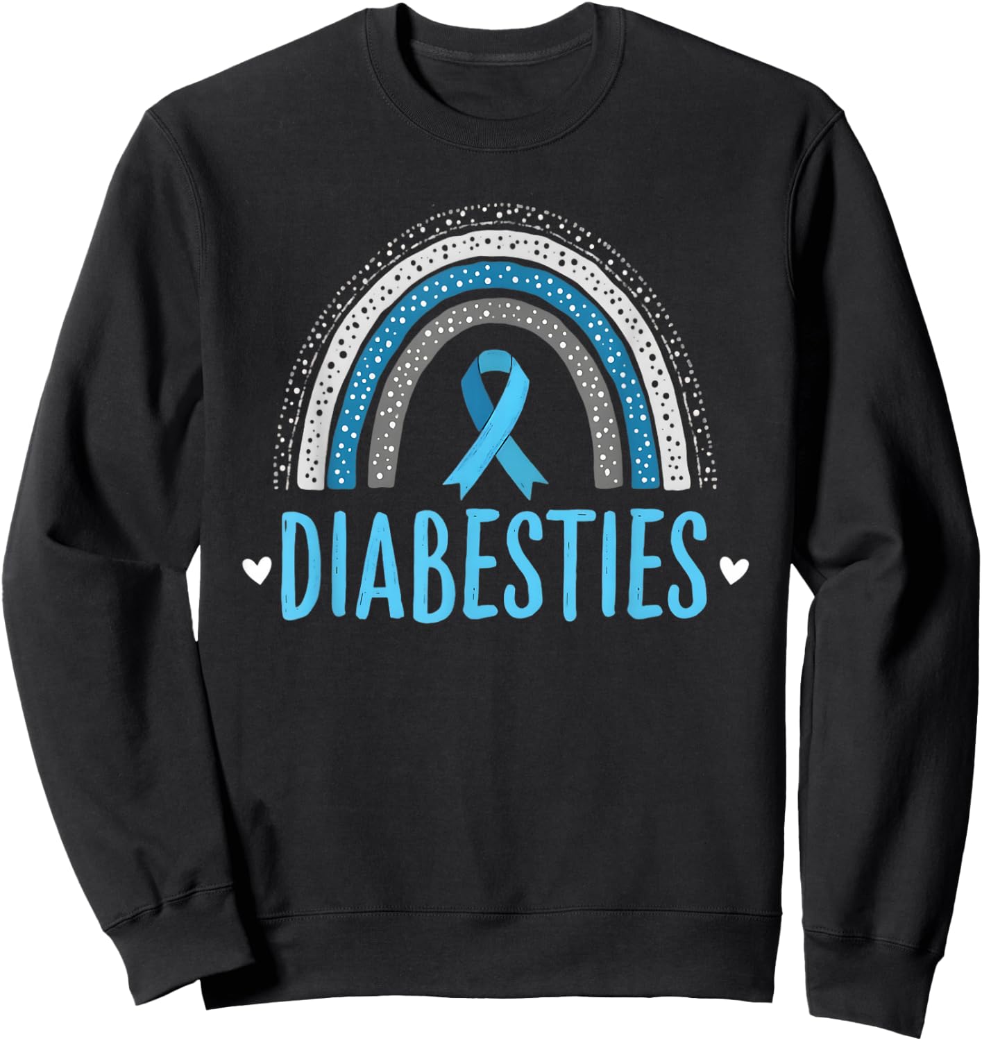 Funny Diabesties Diabetes Awareness Friend Sweatshirt - Sweatshirt | Black