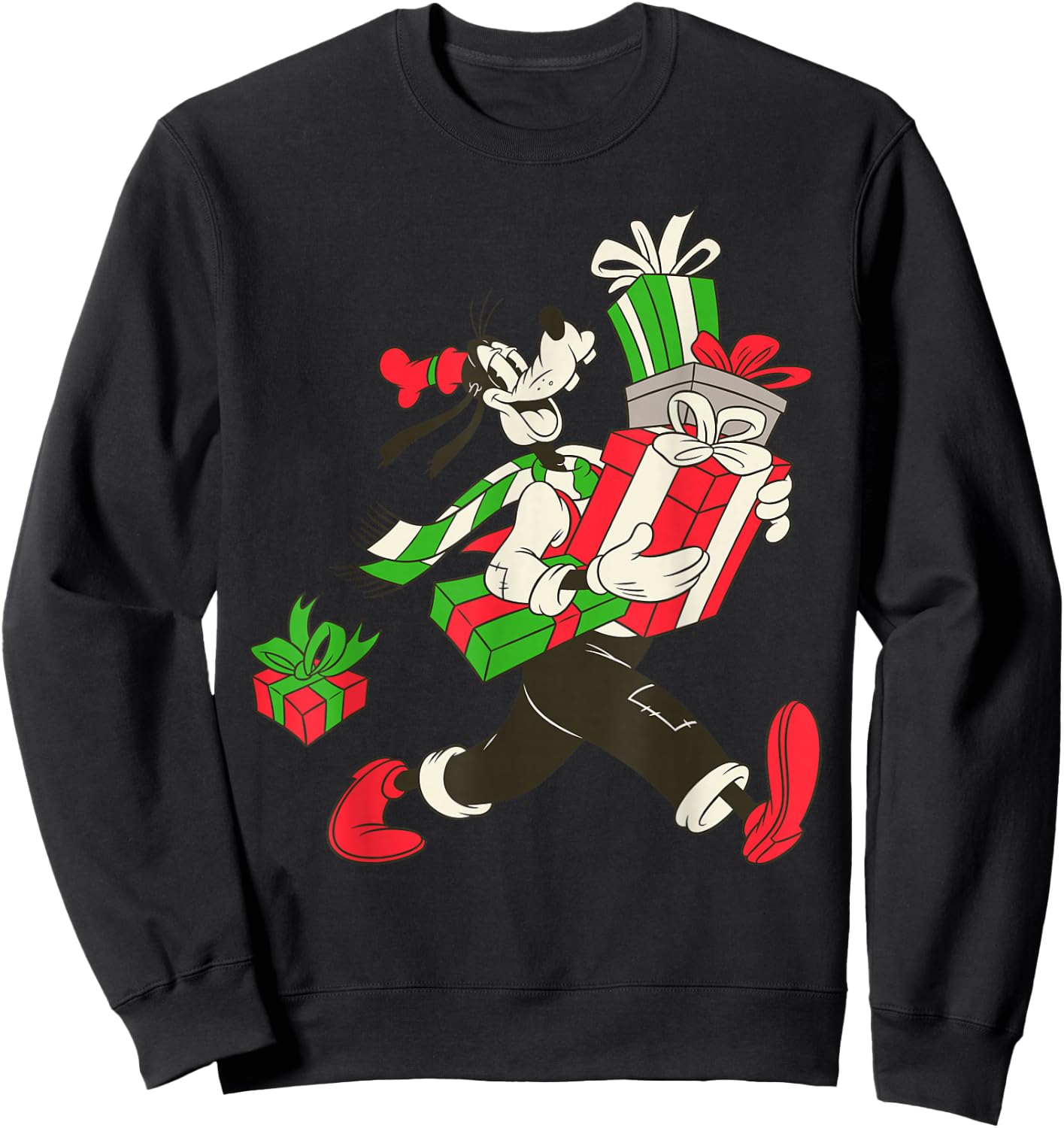 Disney Vintage Goofy Holiday Presents Sweatshirt - Sweatshirt | Black