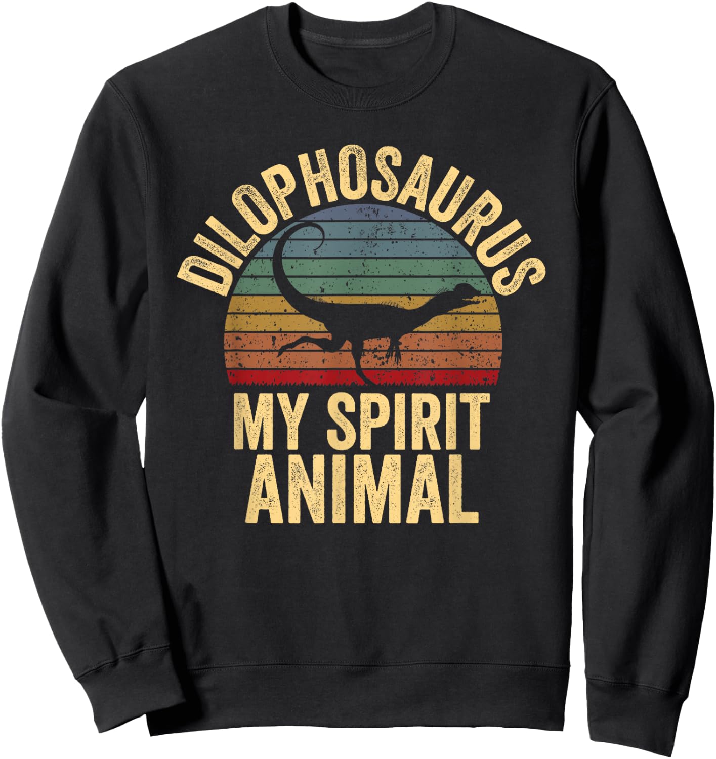 Dilophosaurus Is My Spirit Animal DInosaur Lovers Gift Sweatshirt - Sweatshirt | Black