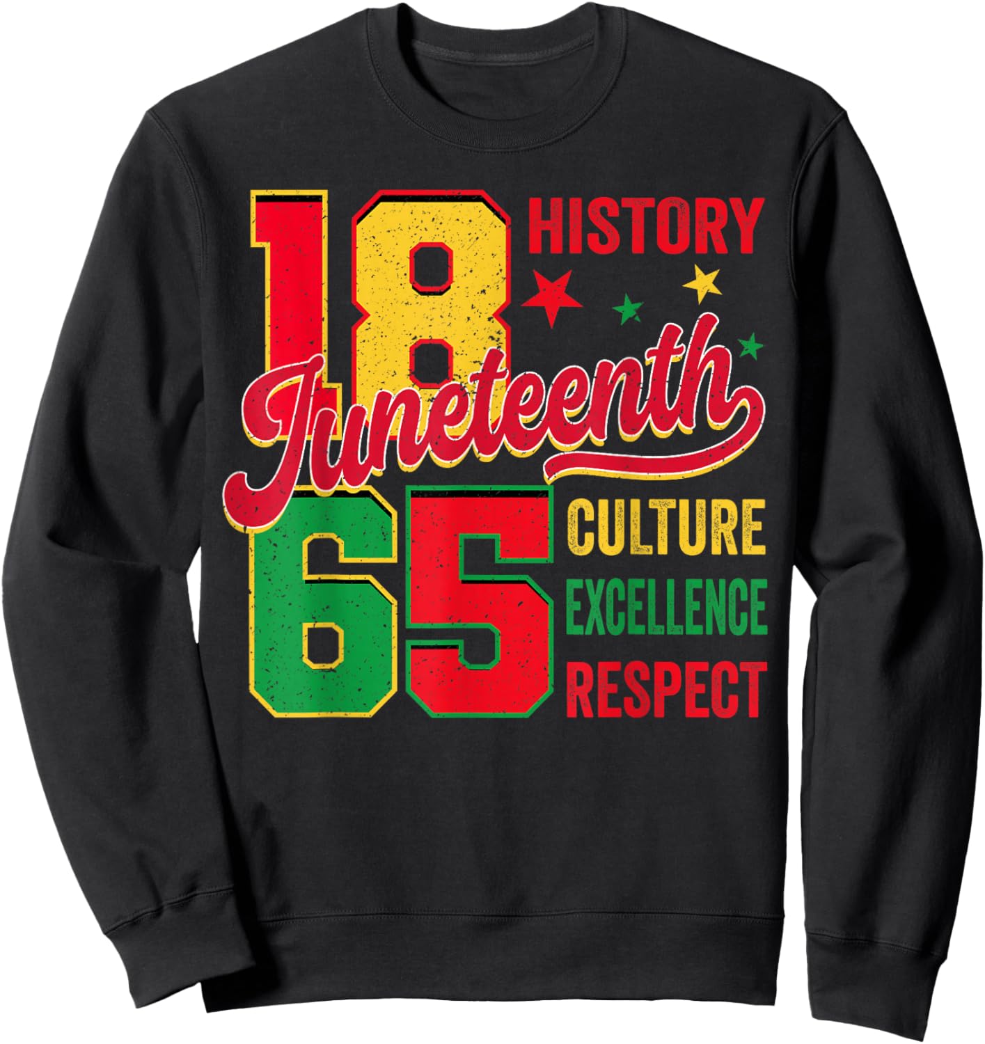 Juneteenth 1865 Black History Culture Excellence Respect Sweatshirt - Sweatshirt | Black