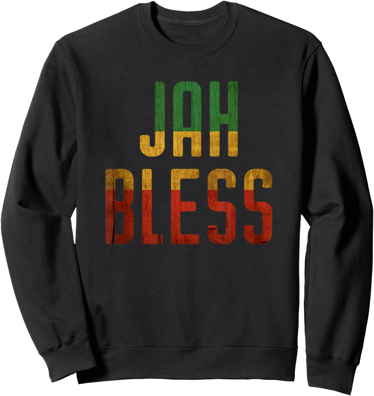Jah Bless Rasta T Shirt Jamaica Roots Rock Reggae Sweatshirt - Sweatshirt | Black