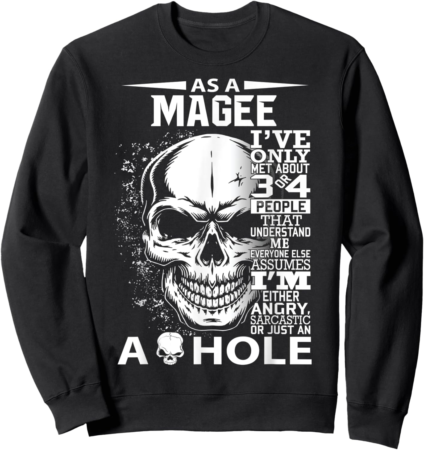 MAGEE Definition Personalized custom name loving kind Sweatshirt - Sweatshirt | Black