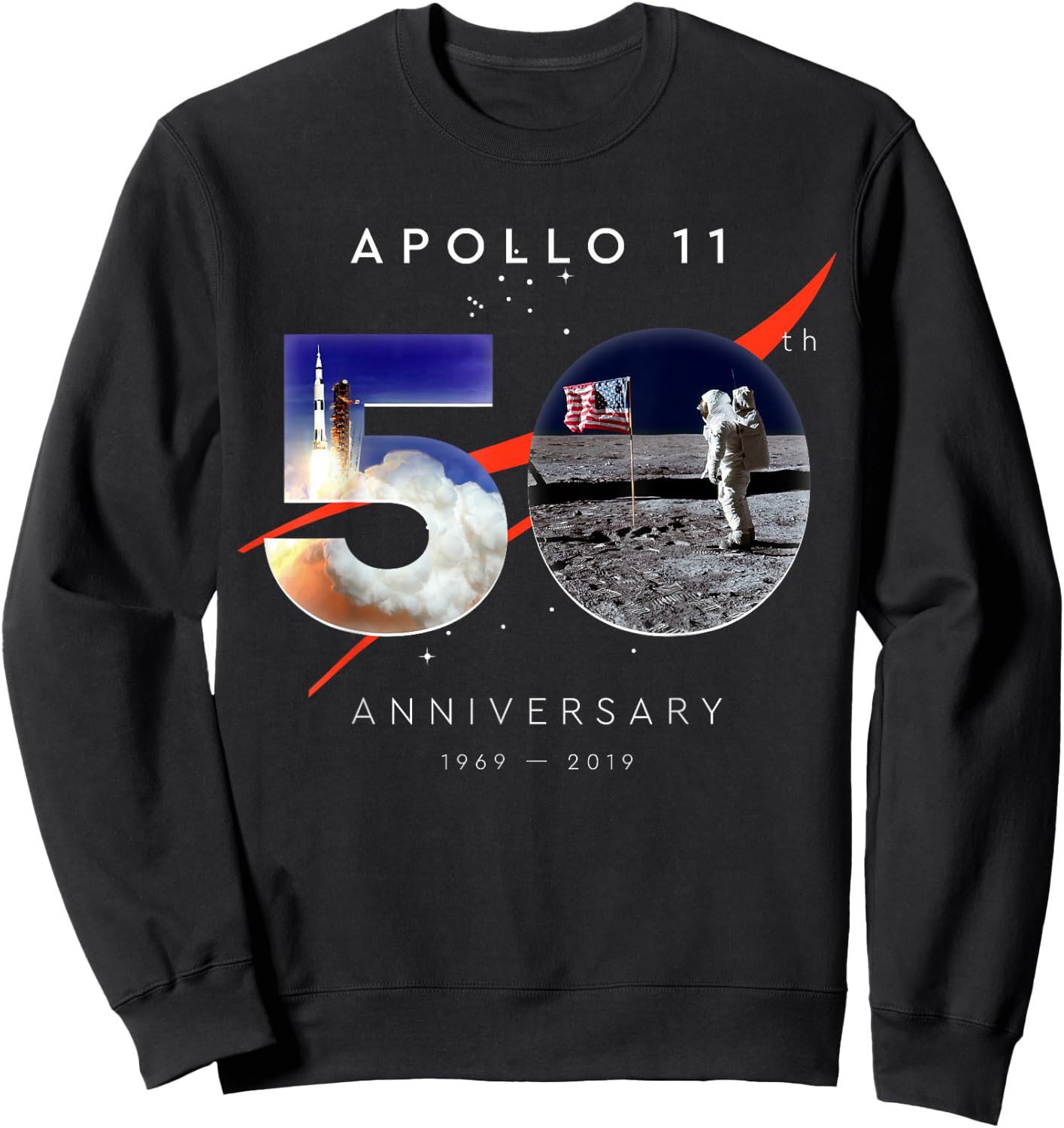 Apollo 11 50th Anniversary Shirt Moon Landing July 20, 1969 Sweatshirt - Sweatshirt | Black