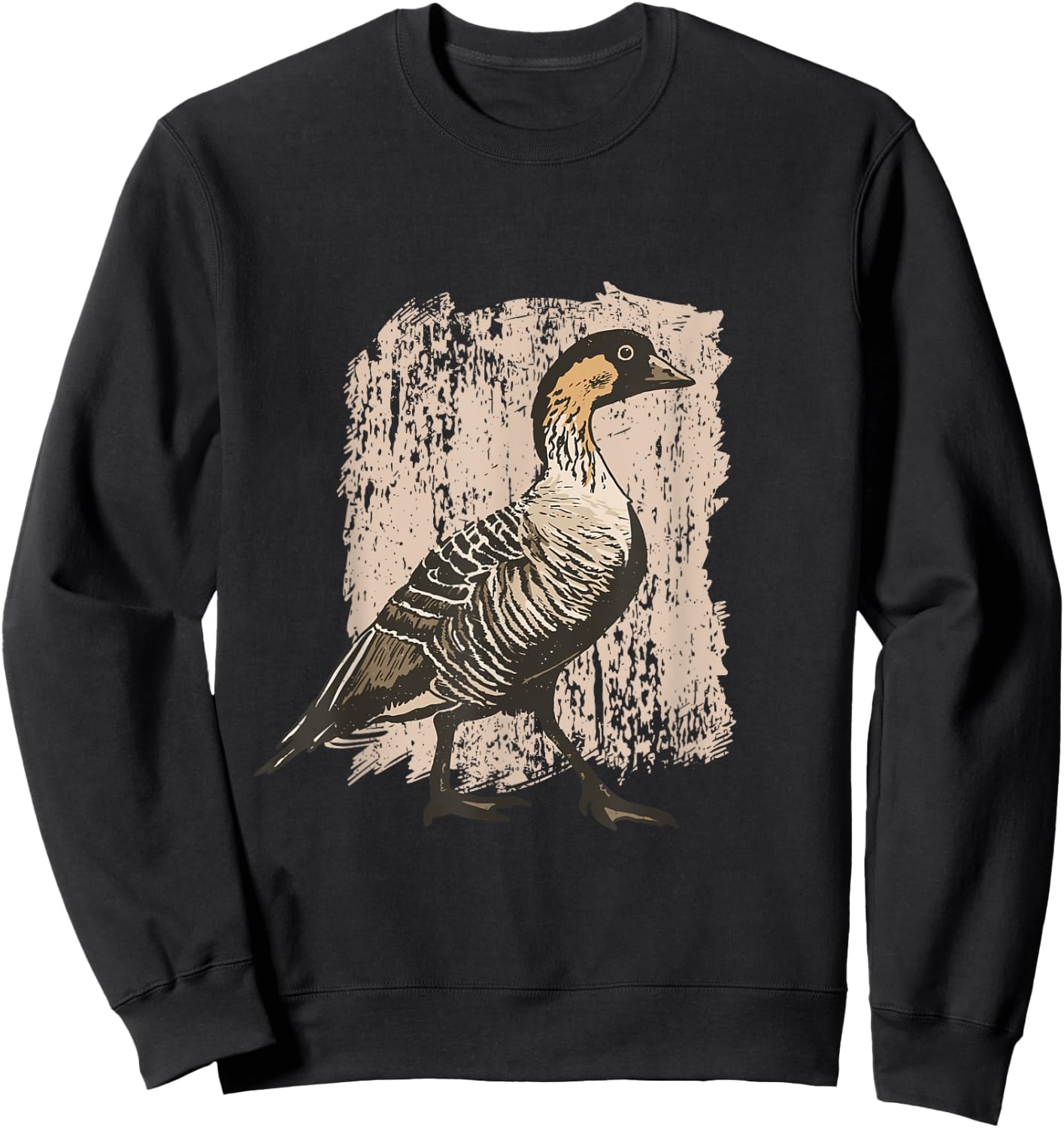 Hawaiian Bird Goose Lover Art Sweatshirt - Sweatshirt | Black