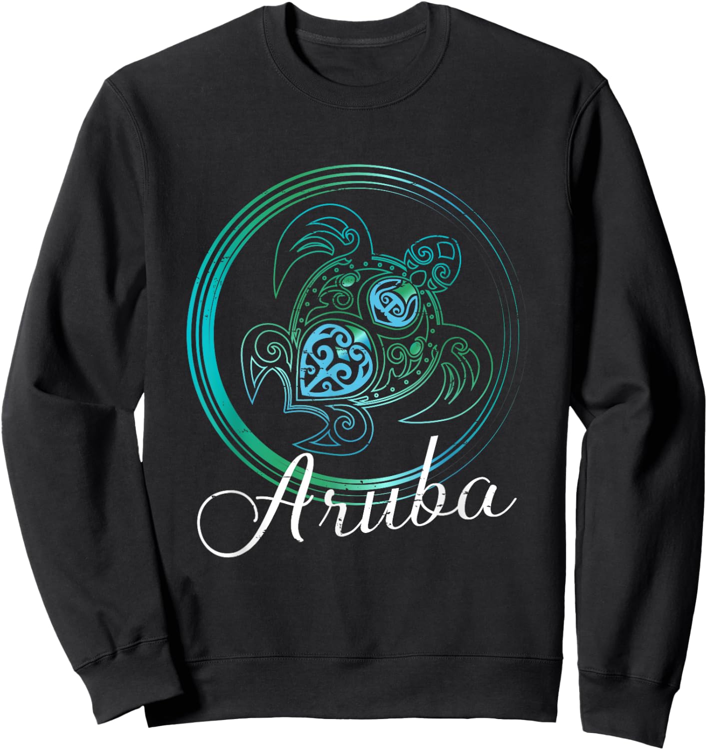 Aruba Tribal Turtle Souvenir Gift Sweatshirt - Sweatshirt | Black