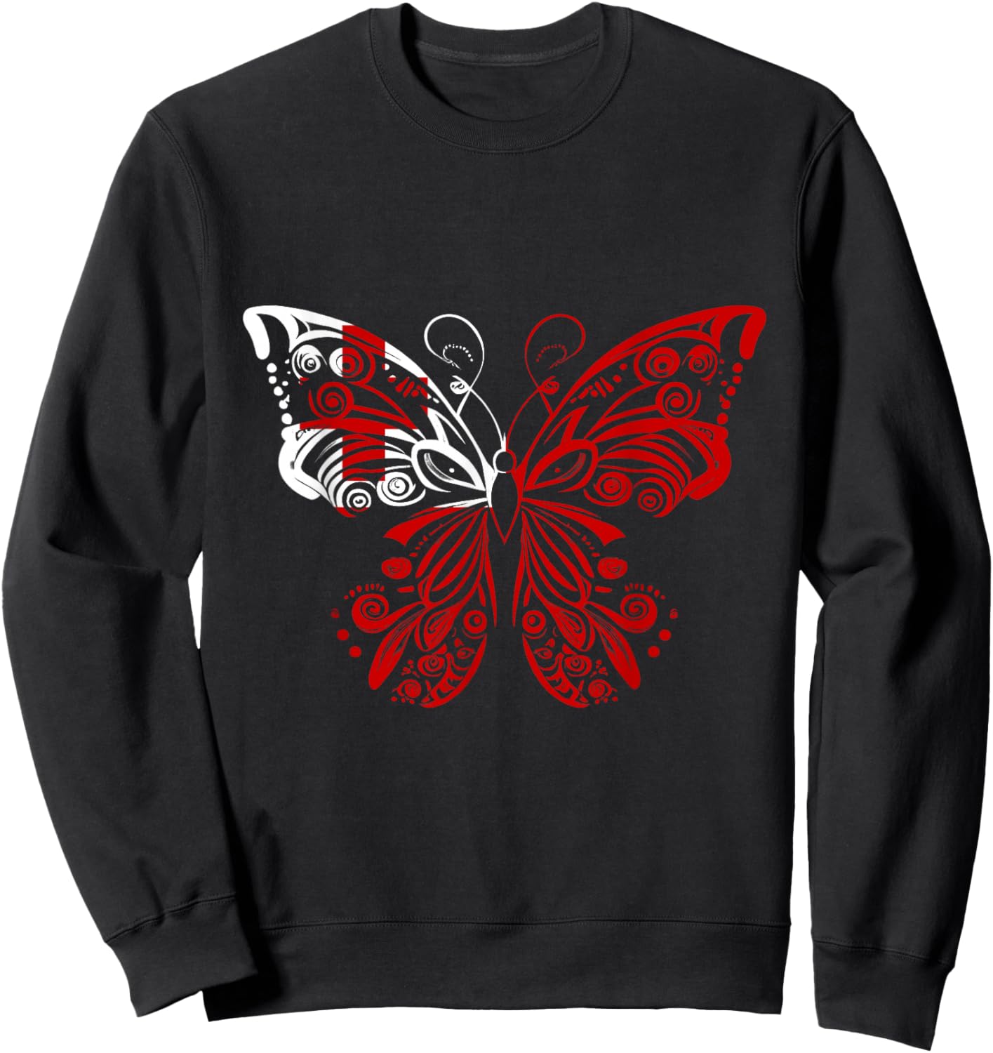 Tonga Flag Butterfly Tongan Pride Tongan Roots Tongan Flag Sweatshirt - Sweatshirt | Black