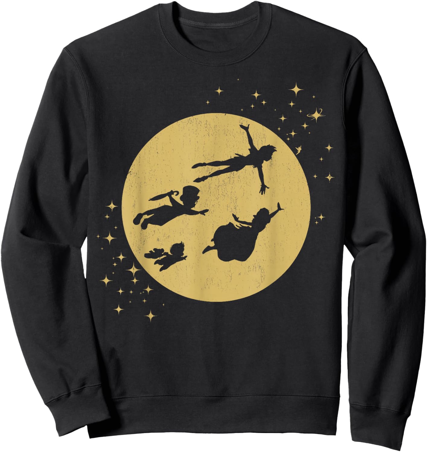 Disney Peter Pan Darling Kids Flying Moon Silhouette Sweatshirt - Sweatshirt | Black