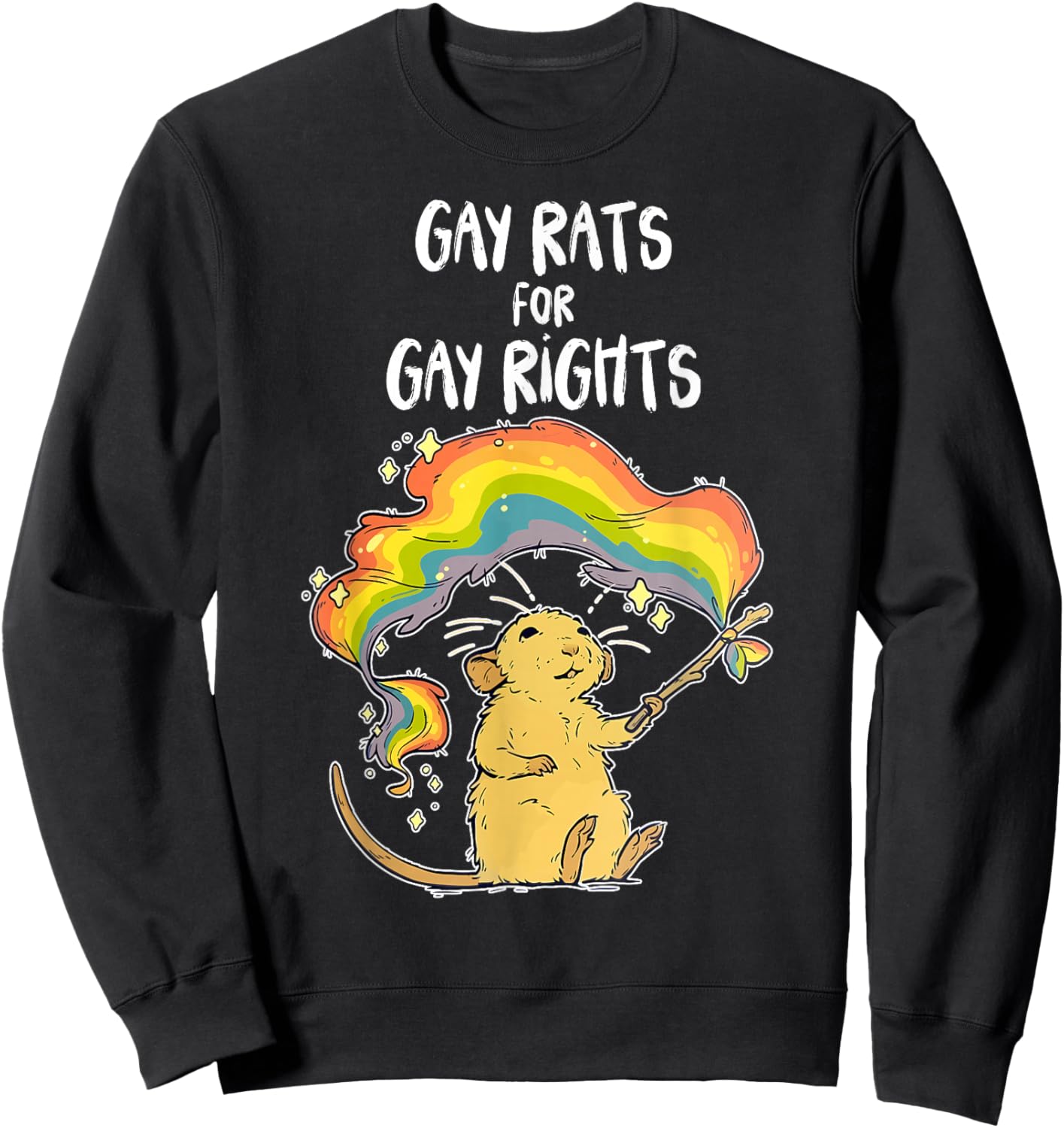 Gay Rats For Gay Rights Sweatshirt - Sweatshirt | Black