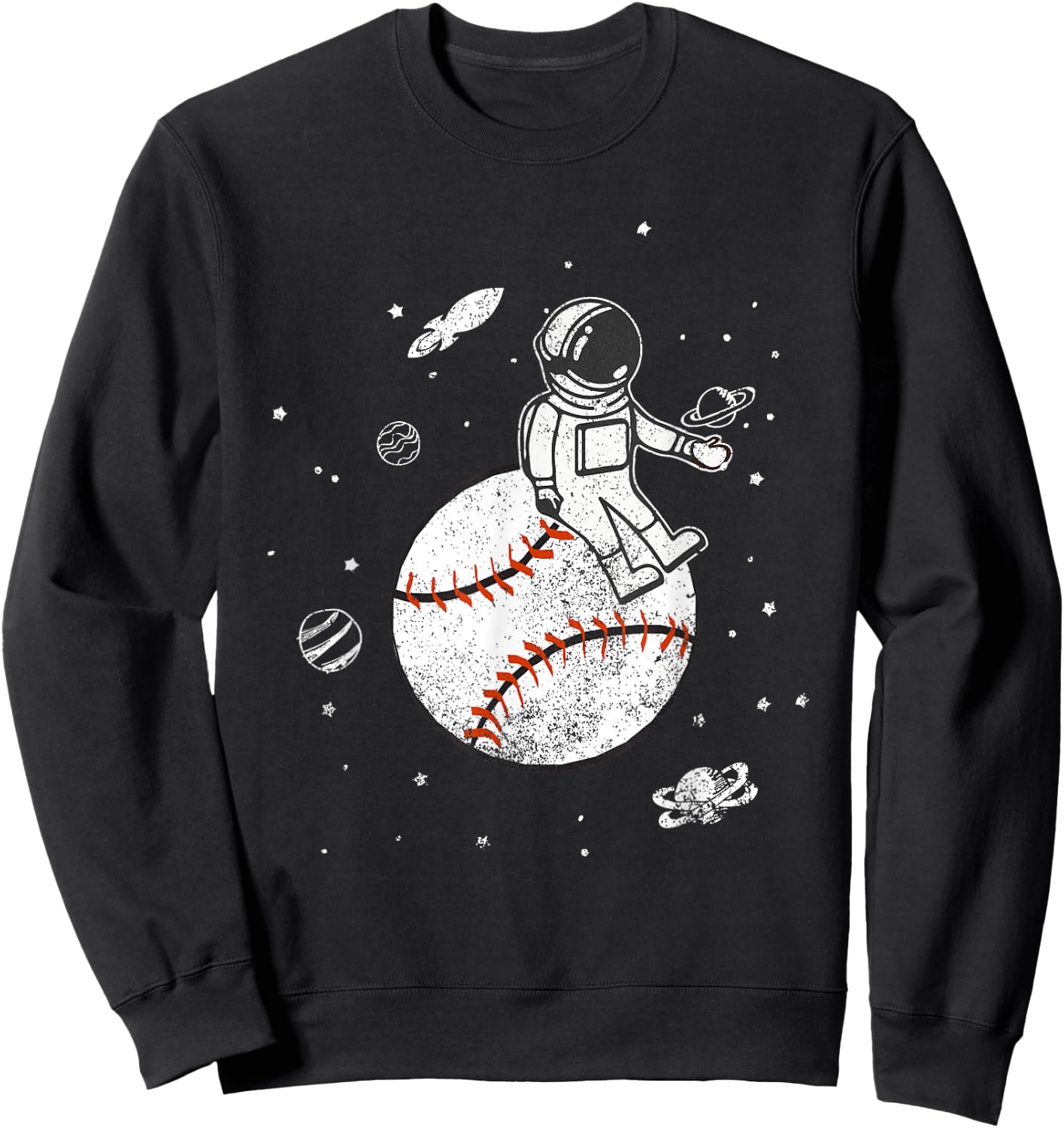 My Game Is Out Of This World! Baseball Spaceman Sweatshirt - Sweatshirt | Black