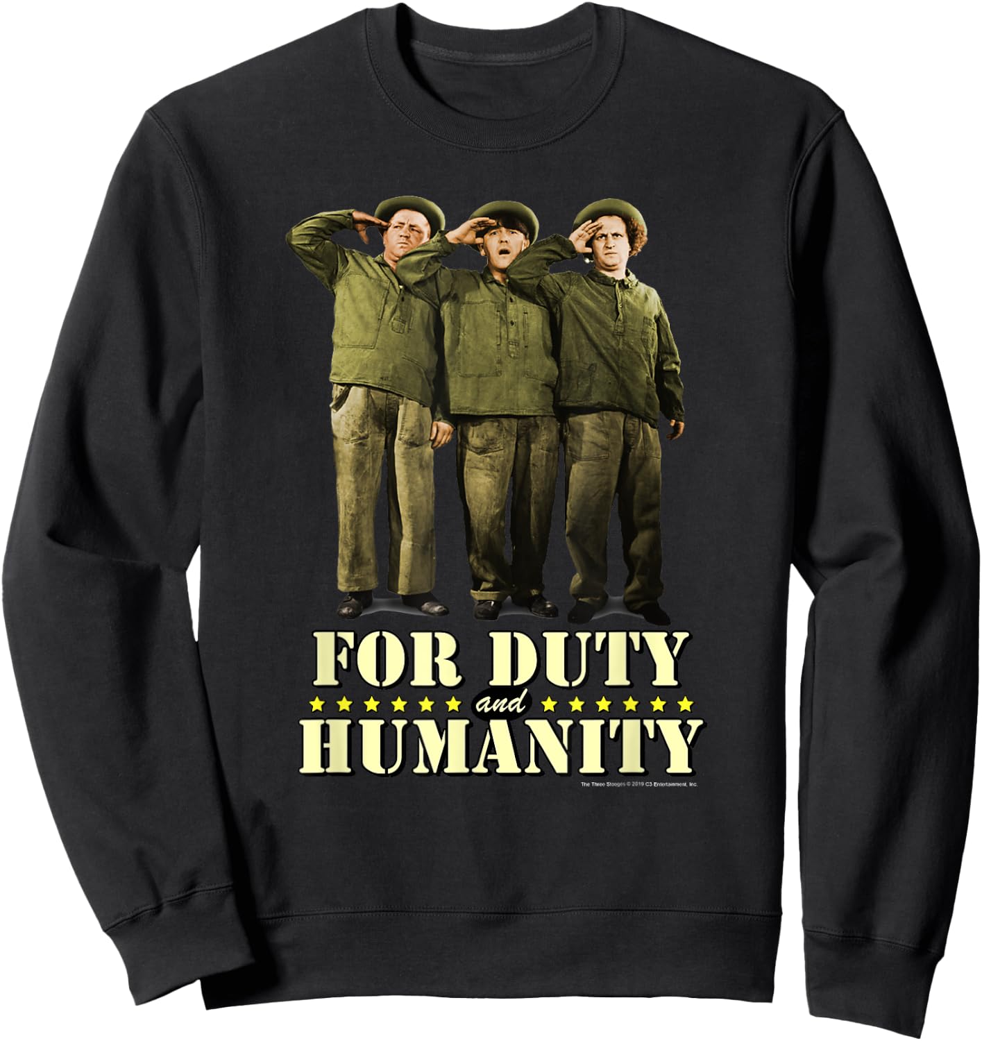 TTS- The Three Stooges For Duty And Humanity Sweatshirt - Sweatshirt | Black