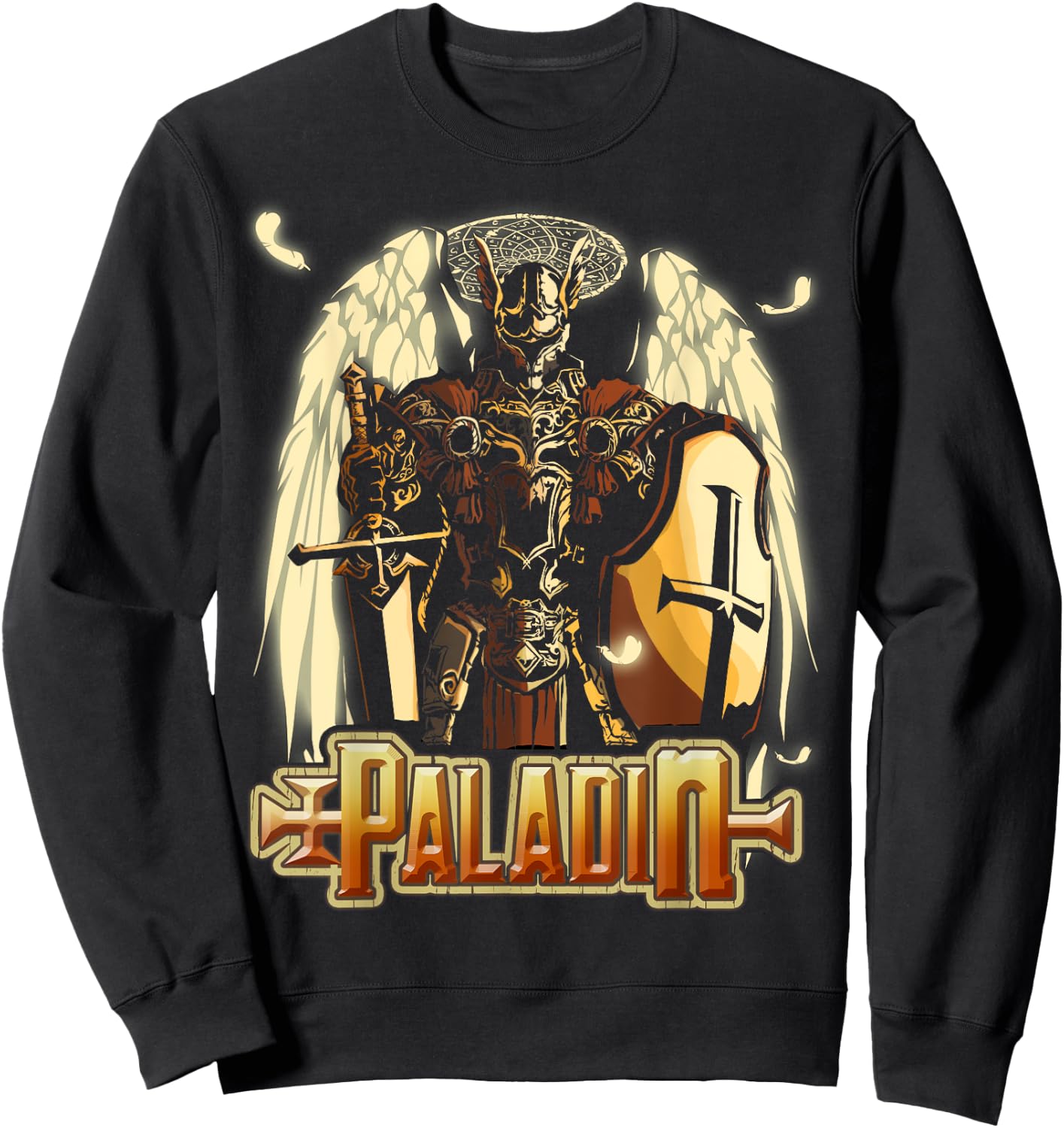Paladin Fantasy D20 Roleplaying Tabletop RPG Gamer Graphic Sweatshirt - Sweatshirt | Black